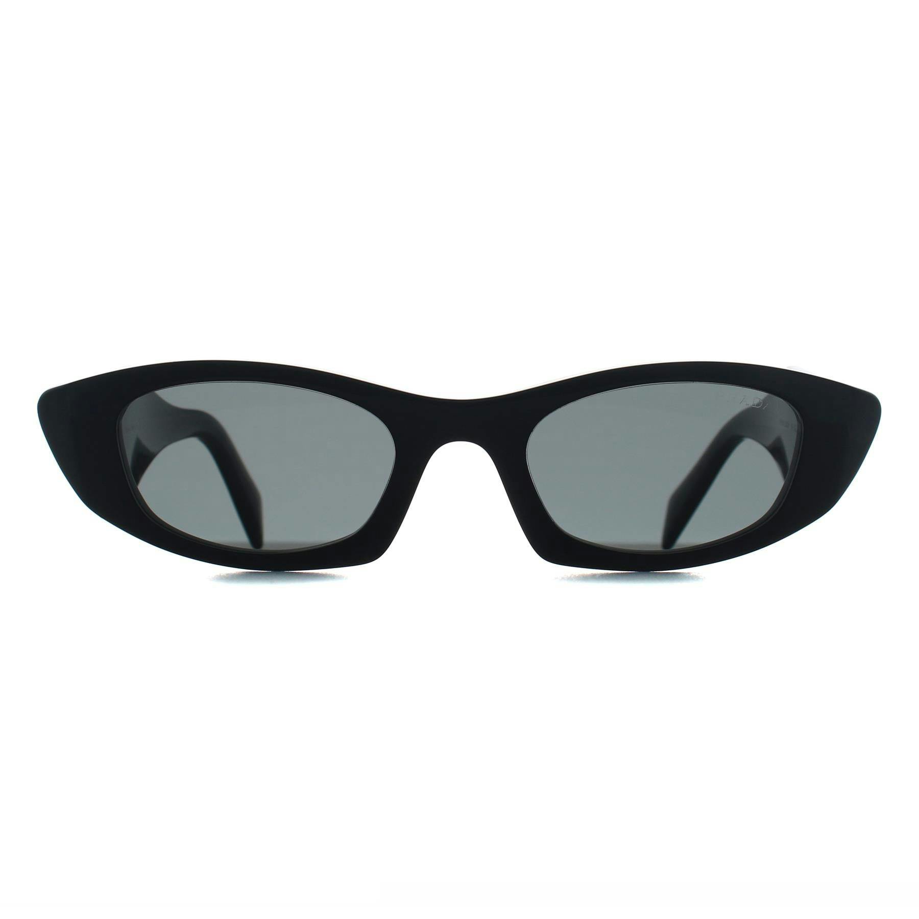Prada Black/Grey Pr B16s 16K08z Woman Sunglasses Acetate Round Normal - Image 5
