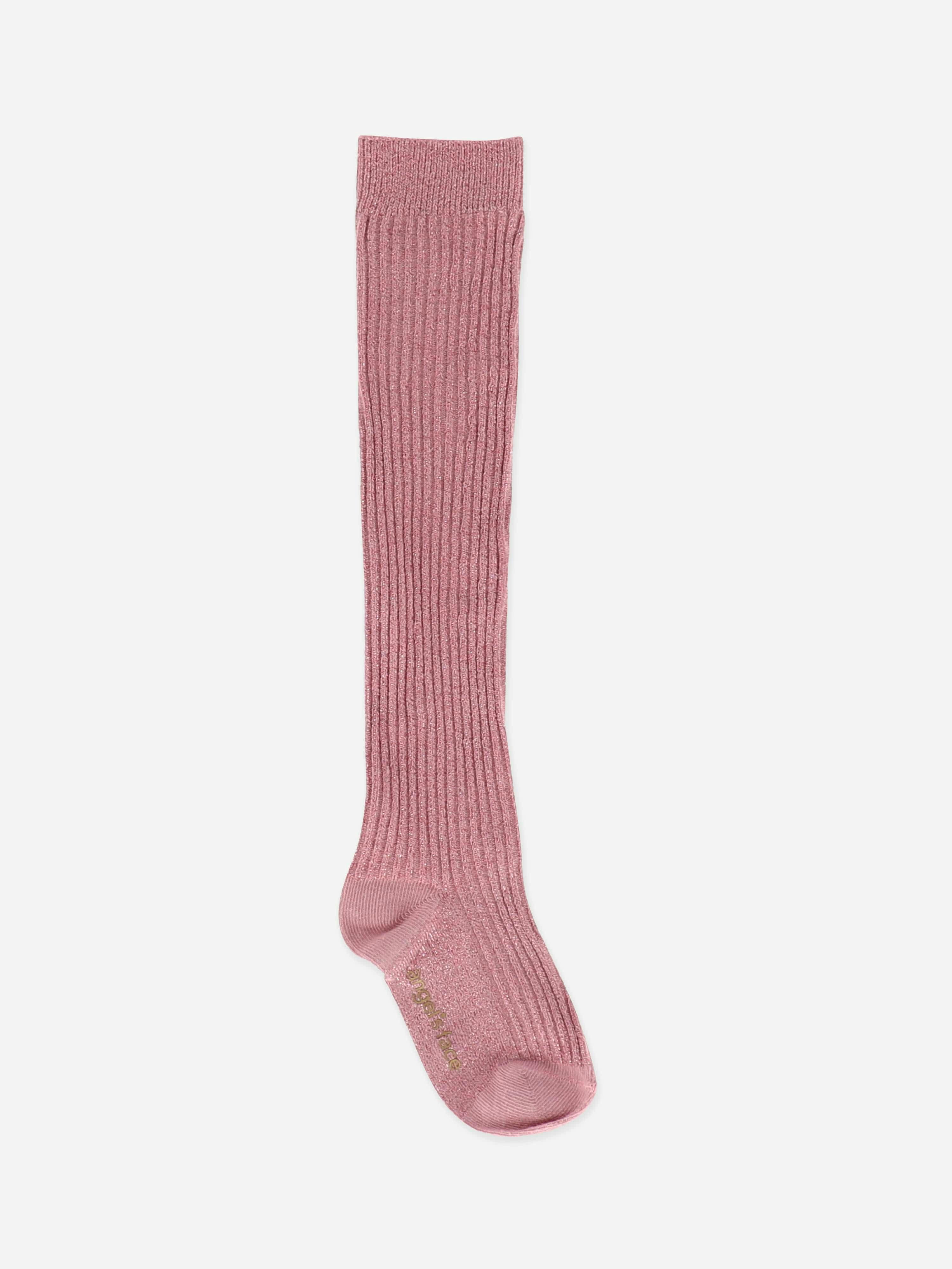 Angels Face Girls Pink Lucy Sparkle Socks In - Eu 37 - 39