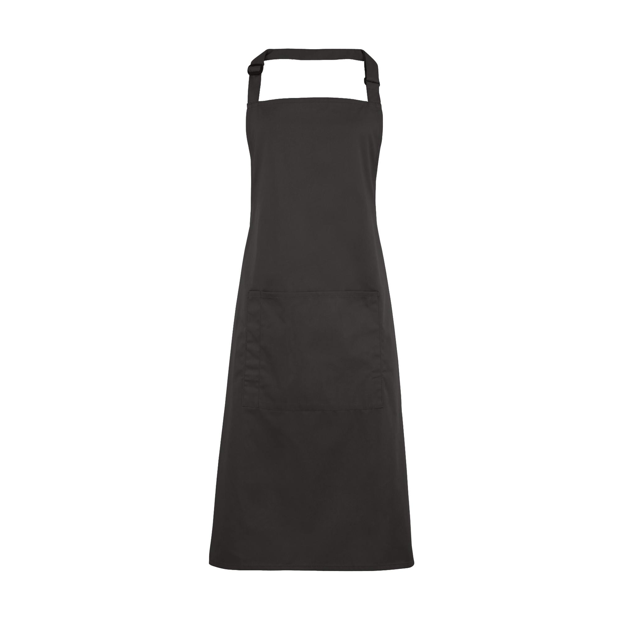 Premier (One Size, Charcoal) Ladies/Womens Colours Bip Apron With Pocket / Workwear - Image 2
