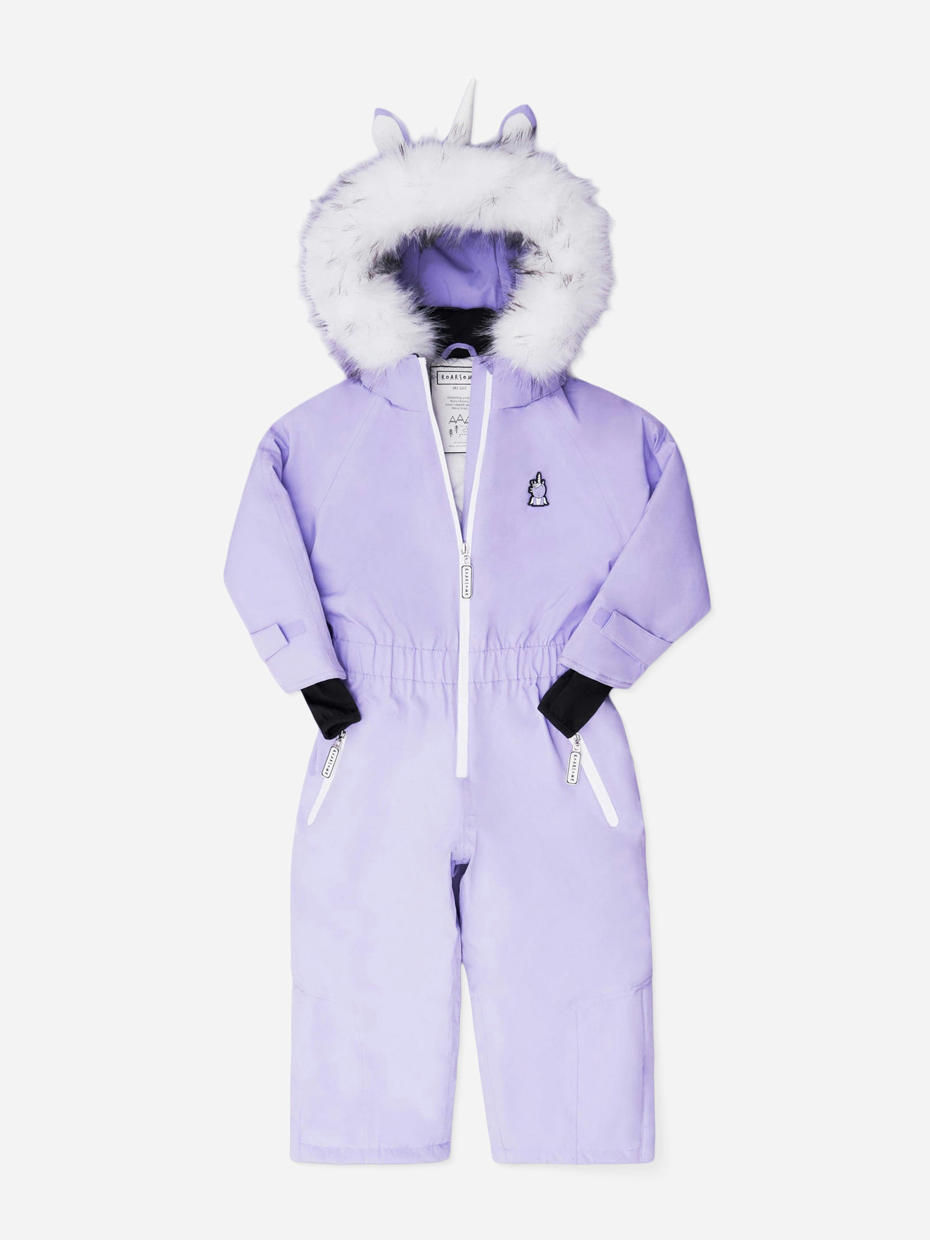Roarsome Girls Purple Sparkle The Unicorn-Ski Suit In - 3 - 4 Yrs