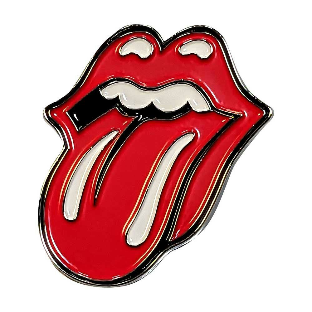 Paradiso Clothing Black The Rolling Stones Classic Tongue Large Pin Badge
