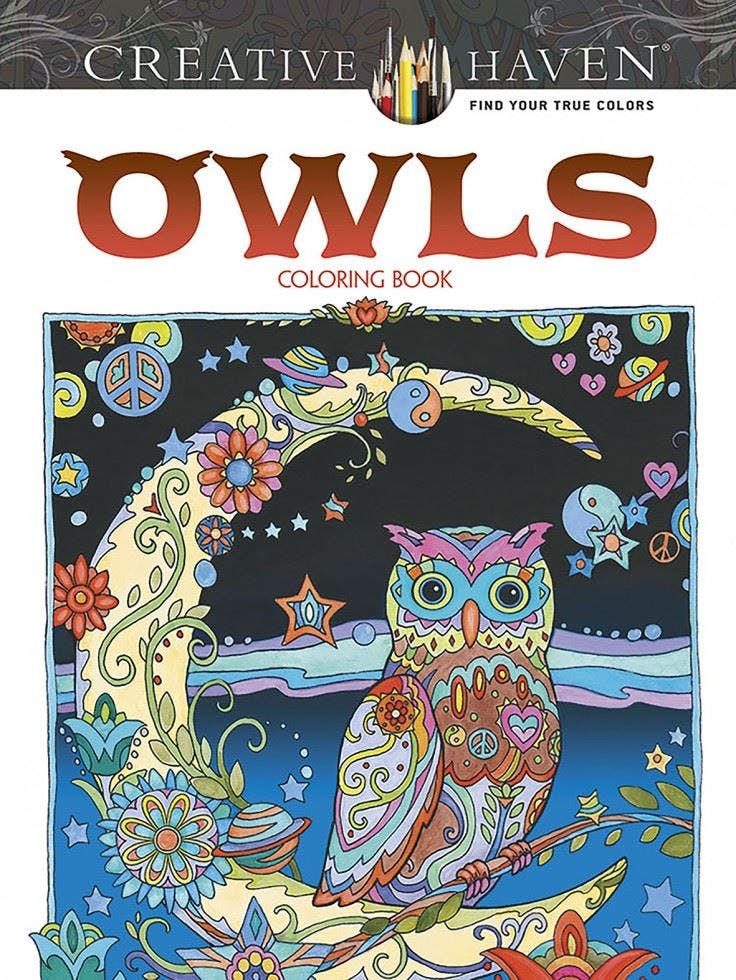Search Press Creative Haven Owls Coloring Book - Marjorie Sarnat - Creative Haven - Image 11