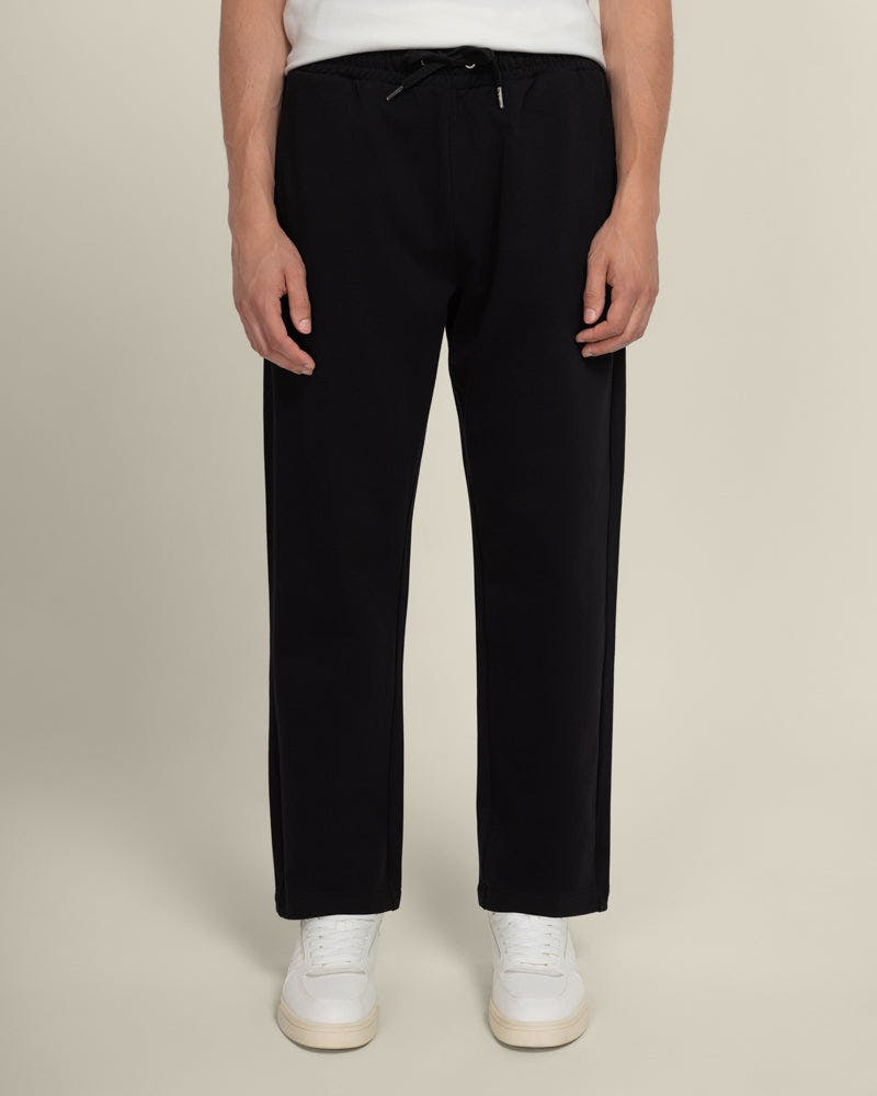 Larsson & Co Black Jelling - Heavyweight Wide Leg Jogger - S