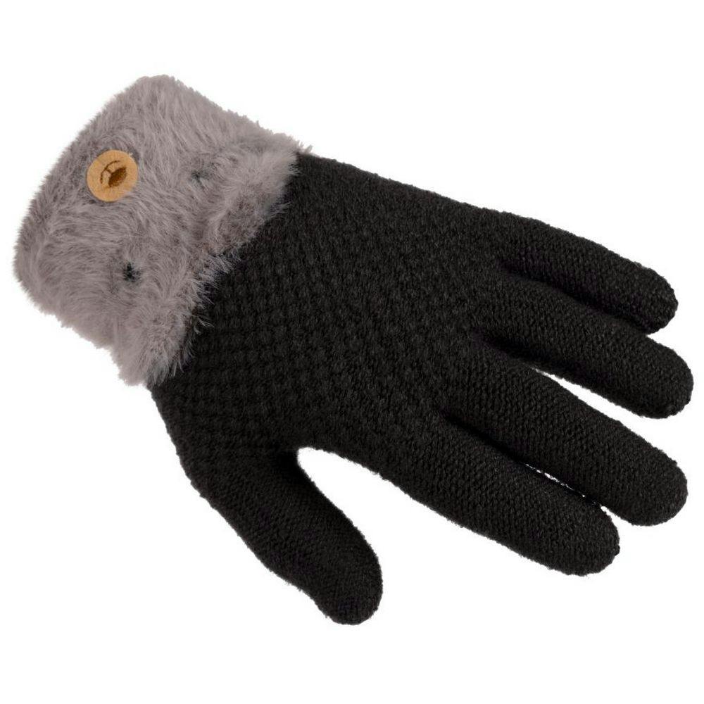 Trespass Dark/Grey Childrens/Kids Lunark Knitted Gloves - 2-4 Years - 100% Mixed