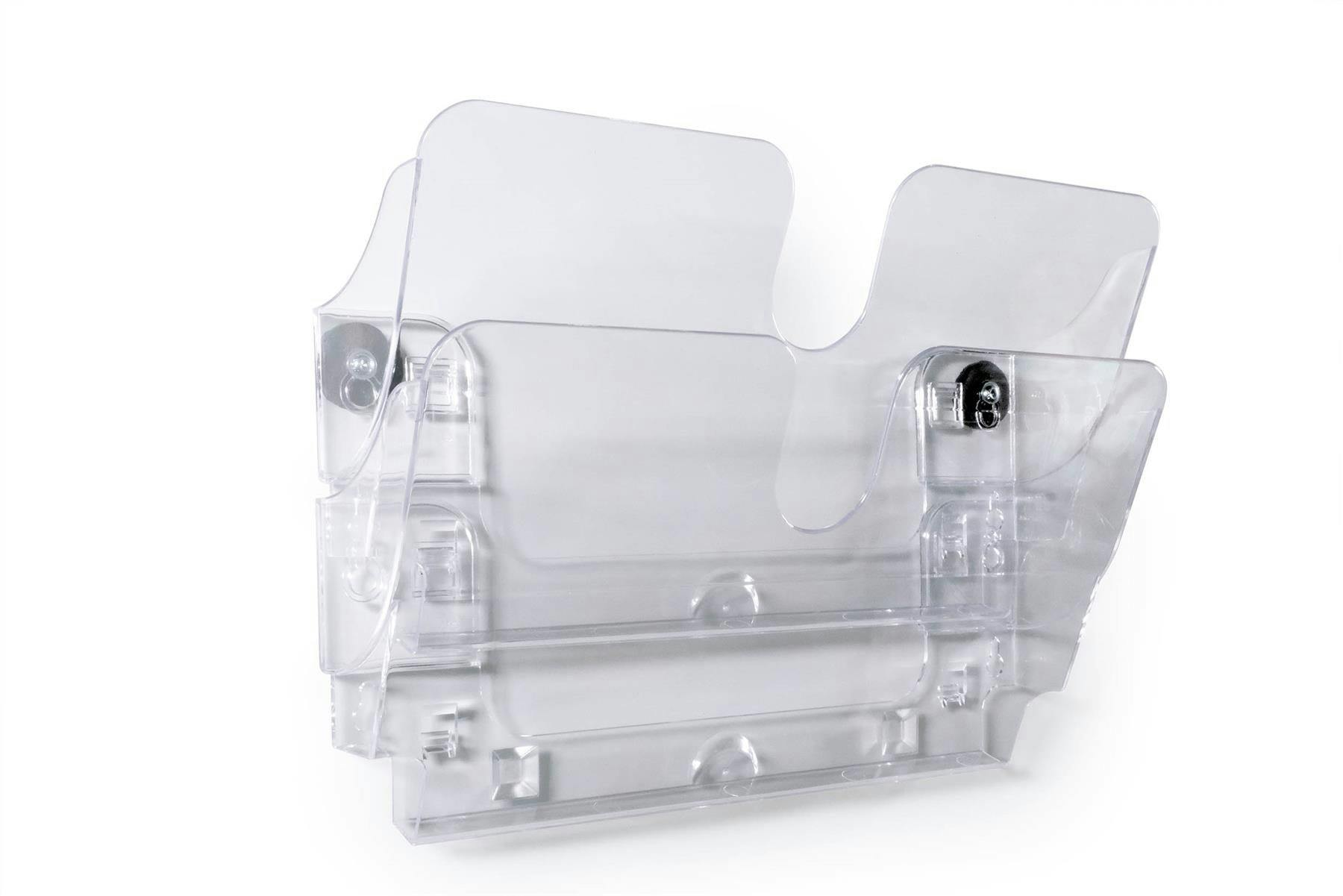 Durable A4 Magnetic Literature Holder | Dual Wall Display | Flexiplus | Clear
