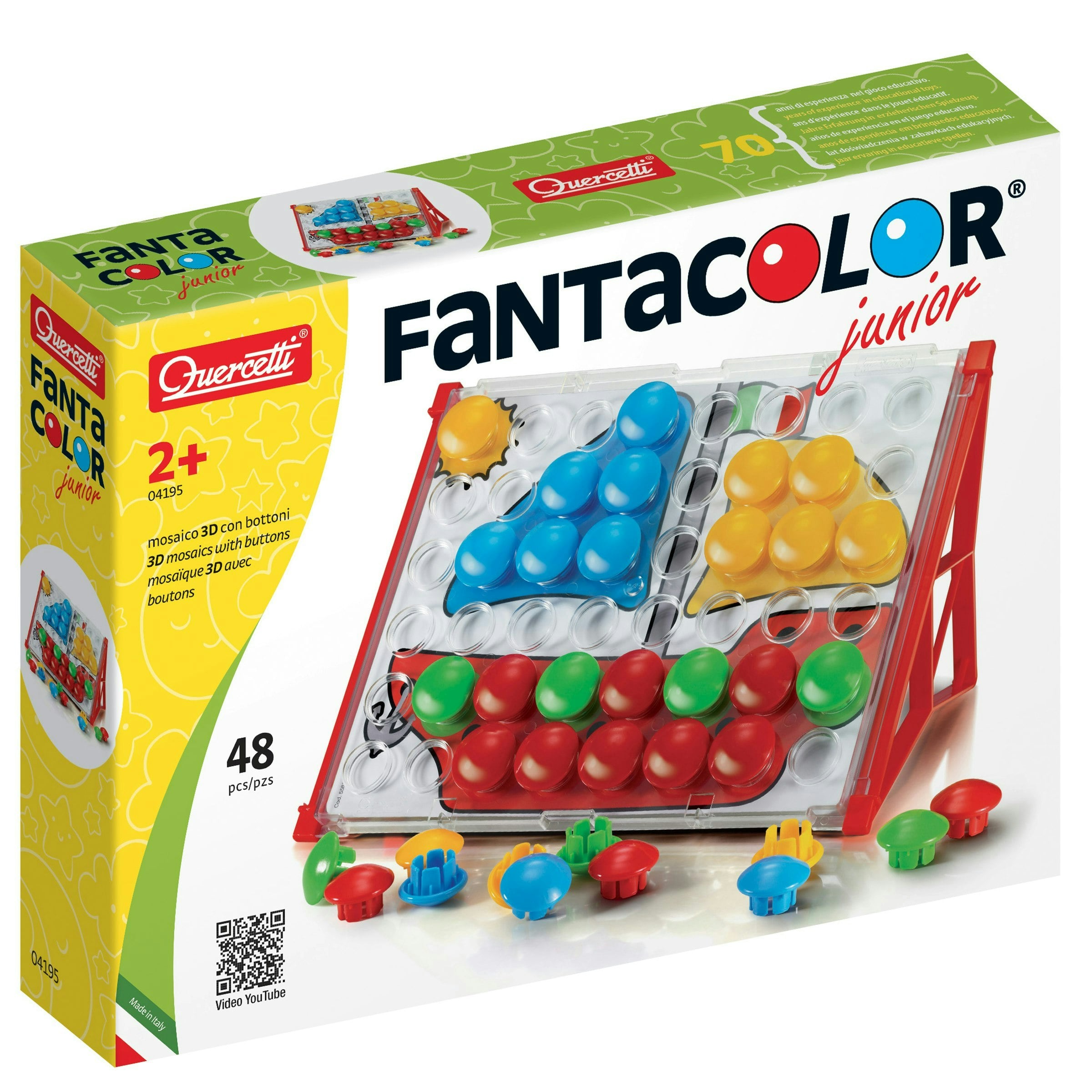 Quercetti Fantacolour Junior Basic - Early Learning Toy - 48 Pegs - Image 8