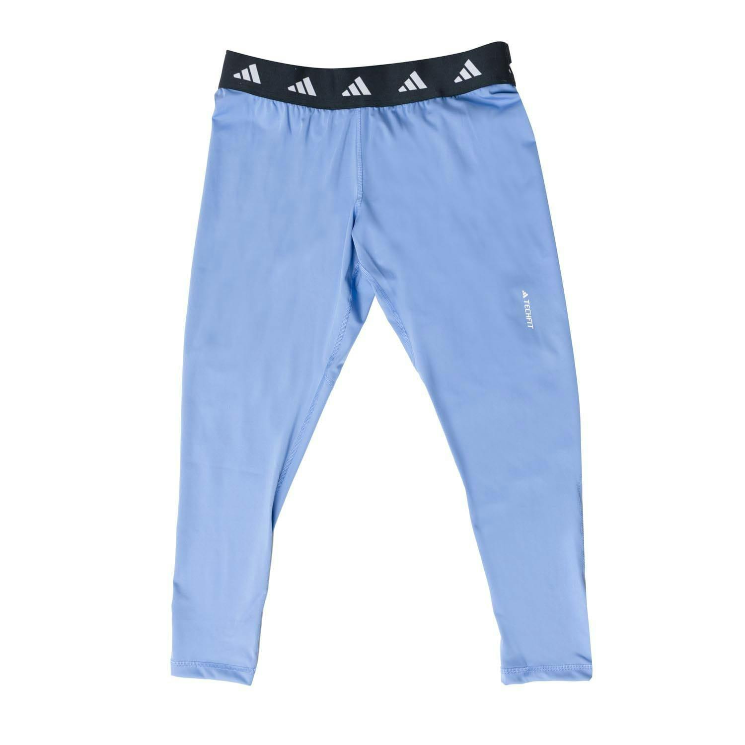Adidas Women's Blue Techfit Plus 7/8 Leggings - 24 Uk - 26 Uk - 73% Recycled Polyester/27% Elastane