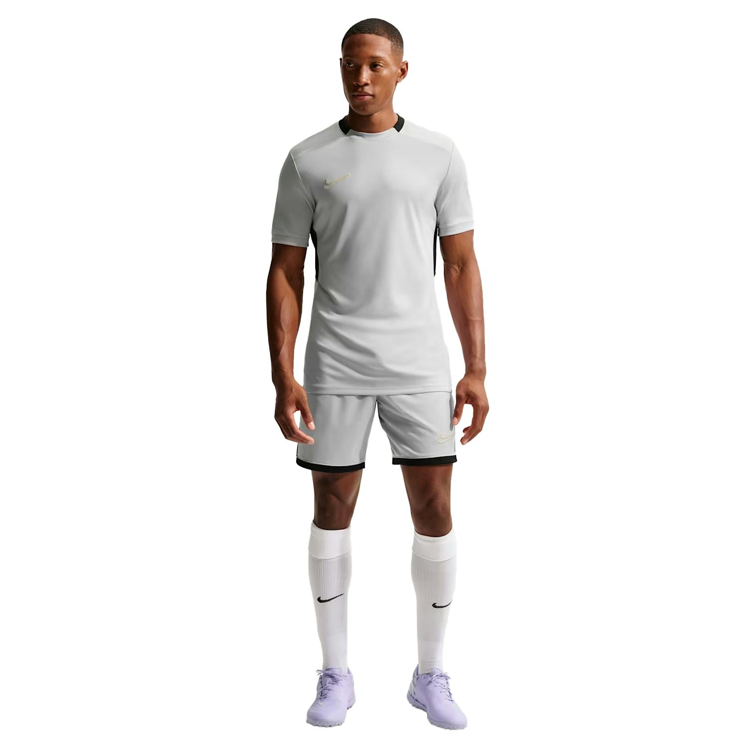 Nike Men's Grey/Gold Academy Training T-Shirt - M - 100% Polyester