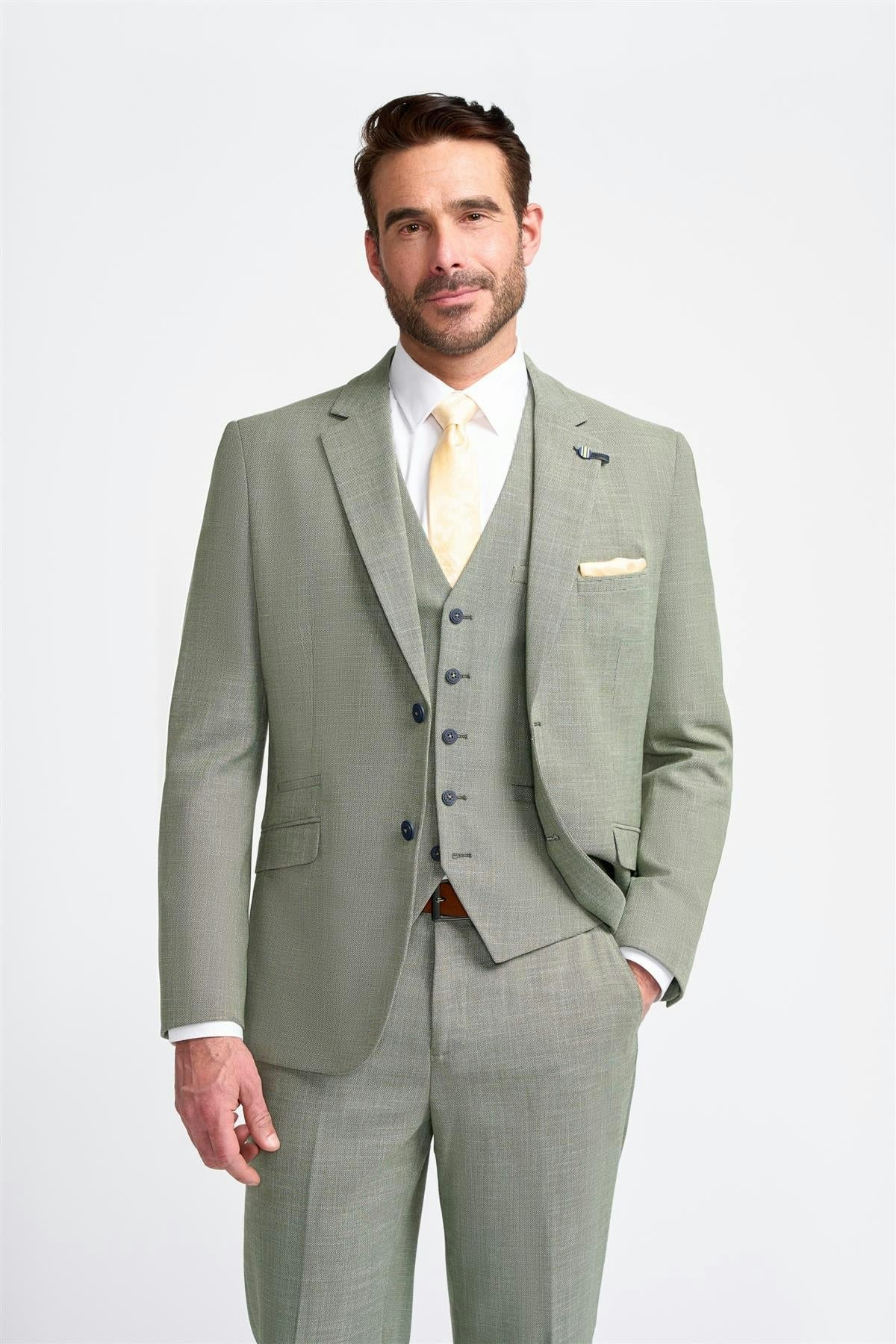 House Of Cavani Light/Lilac/Beige Miami Sage Blazer - 54 Inch Chest