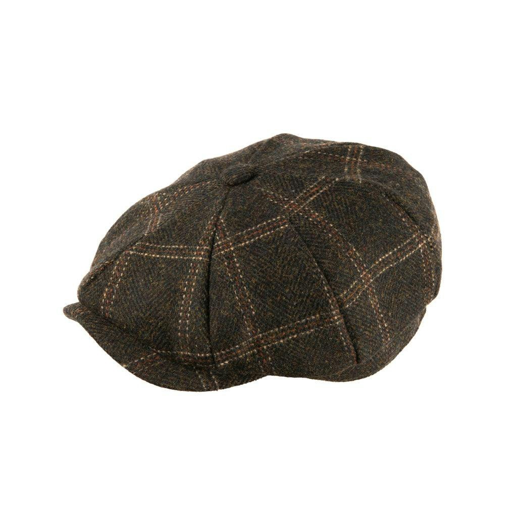 Heritage Traditions Green Carlyle Newsboy Cap - Window Pane