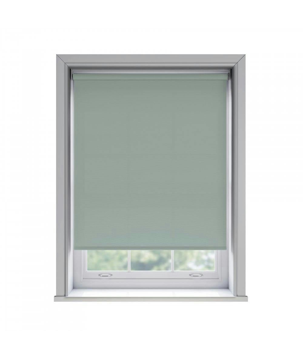 Newedgeblinds Blue No Drill Duck Egg Thermal Blackout Roller Blind (170Cm Drop) - 70Cm