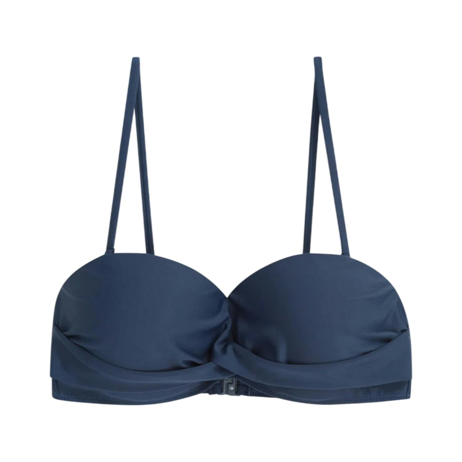 Animal Women's Dark/Blue Docks Plain Bandeau Bikini Top - 12 Uk - 100% Mixed