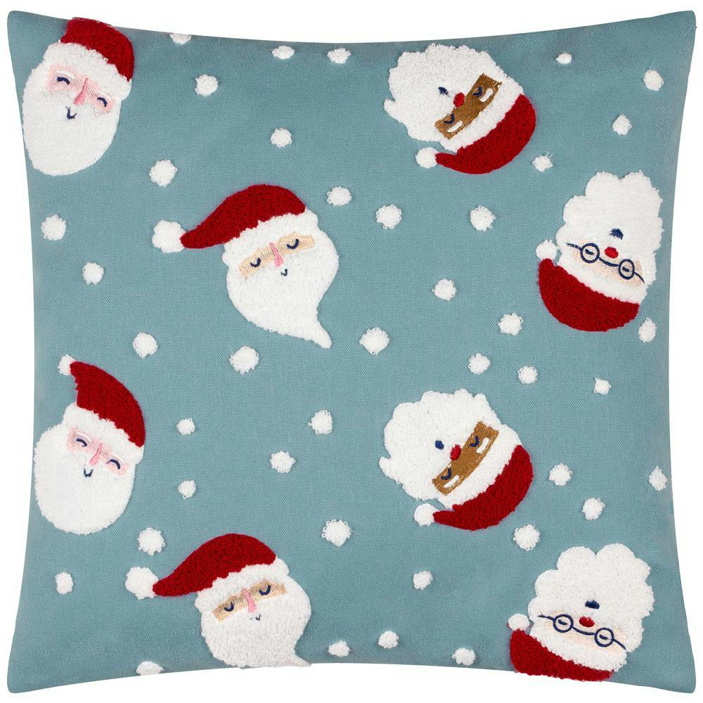 Rackhams Tufted Santa Cushion Cover - Multicoloured - 45Cm X 45Cm - Multicoloured - 100% Polyester