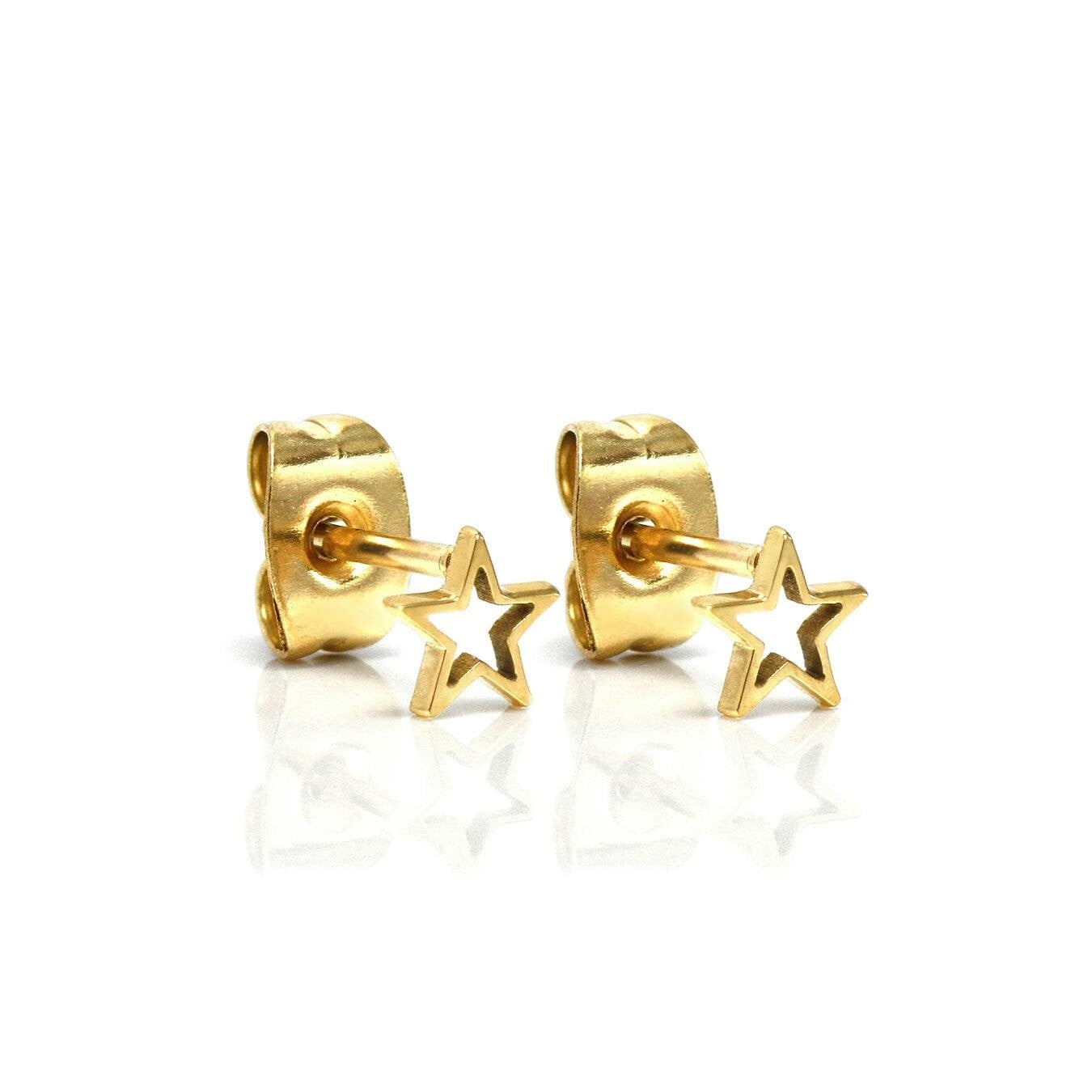 Say It With Silver/Yellow/Gold Children's Star Earrings