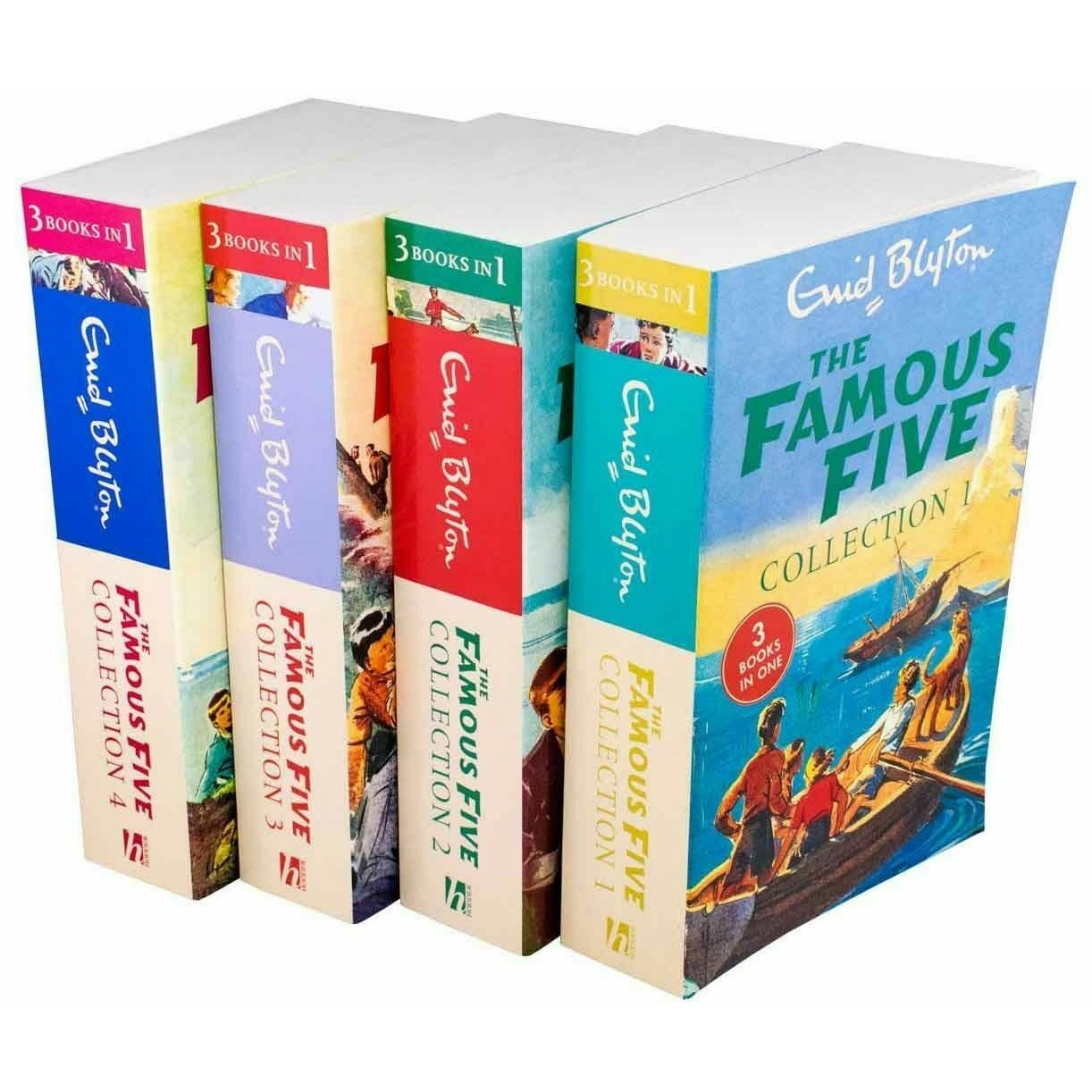 Hodder Enid Blyton The Famous Five 4 Book Set 12 Story Collection