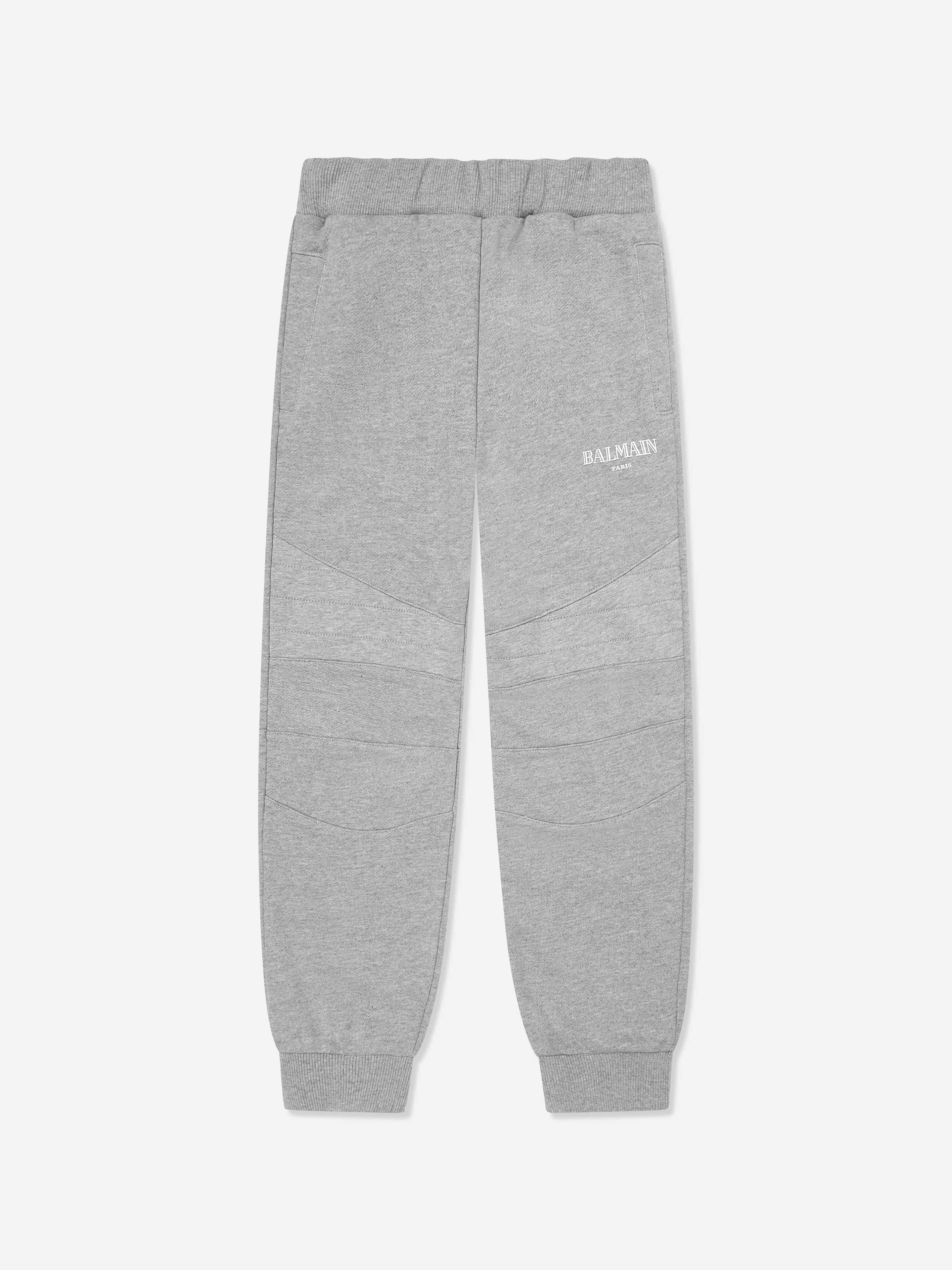 Balmain Boys Grey Logo Joggers In - 6 Yrs