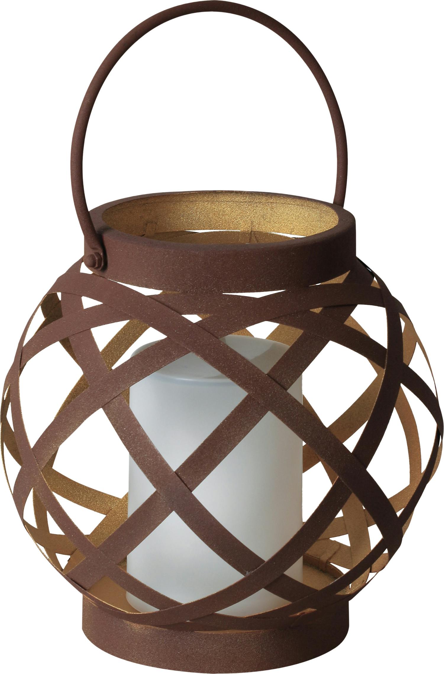 Rackhams Light Solar Mtl Rattan Table Lantern