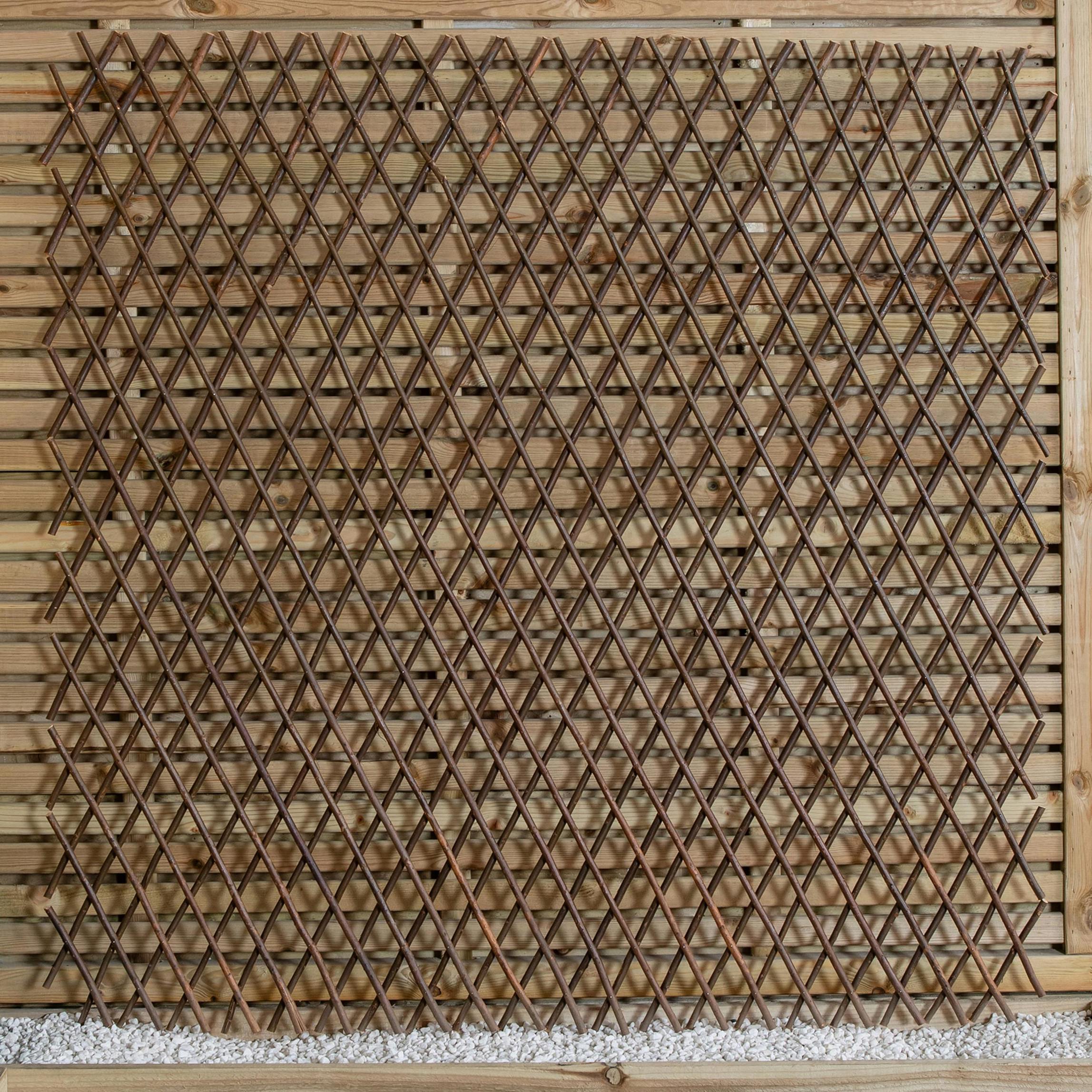 Rackhams 1.8M X 1.2M Large Expanding Garden Willow Trellis Plant Support