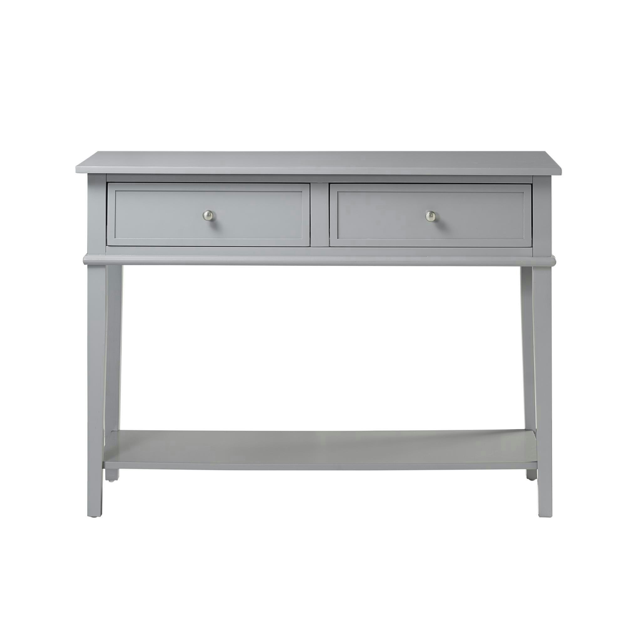 Rackhams Grey Franklin Console Table With 2 Drawers