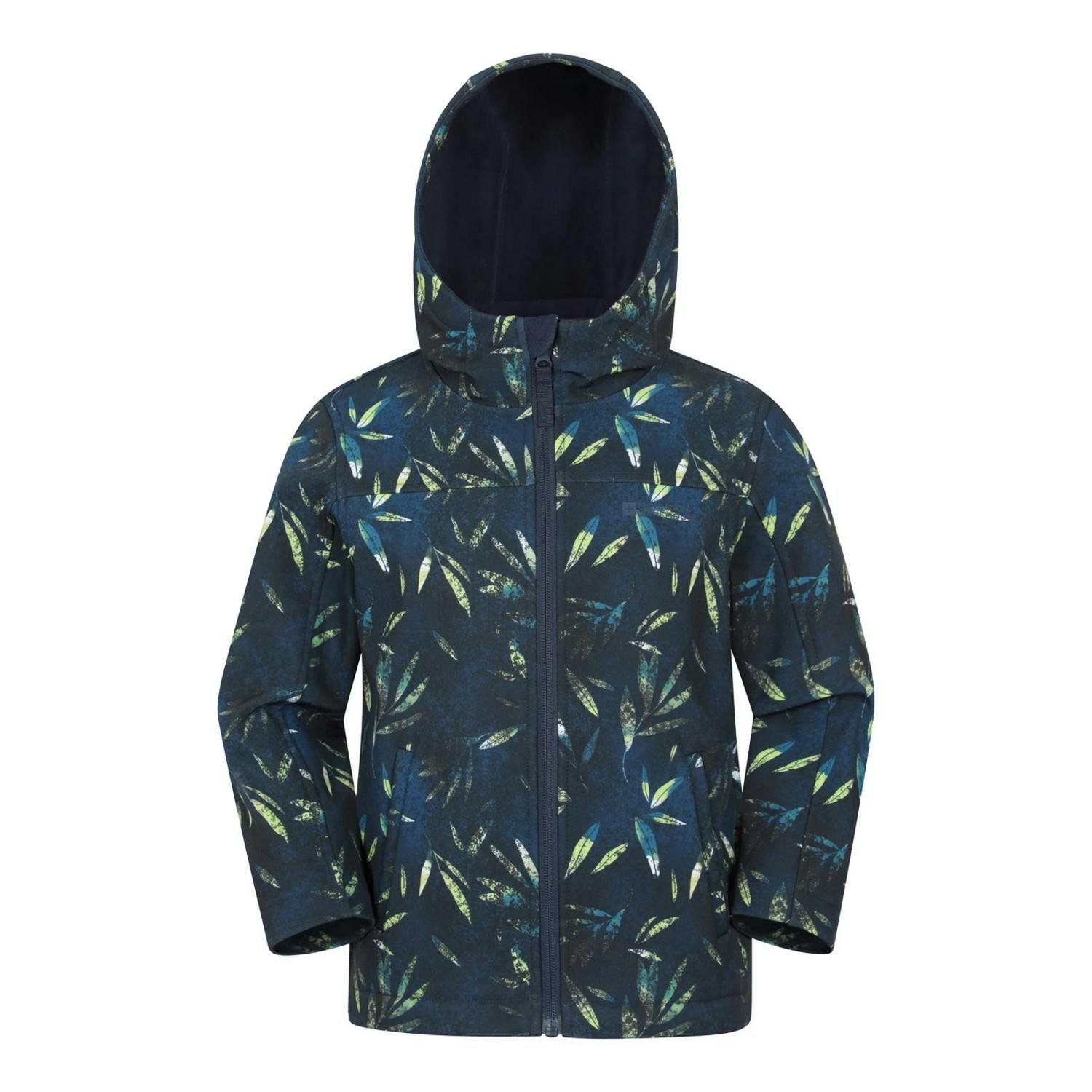 Mountain Warehouse Kids Exodus Water Resistant Soft Shell Jacket - Petrol - 5-6 Years - Petrol - 94% Polyester/6% Elastane