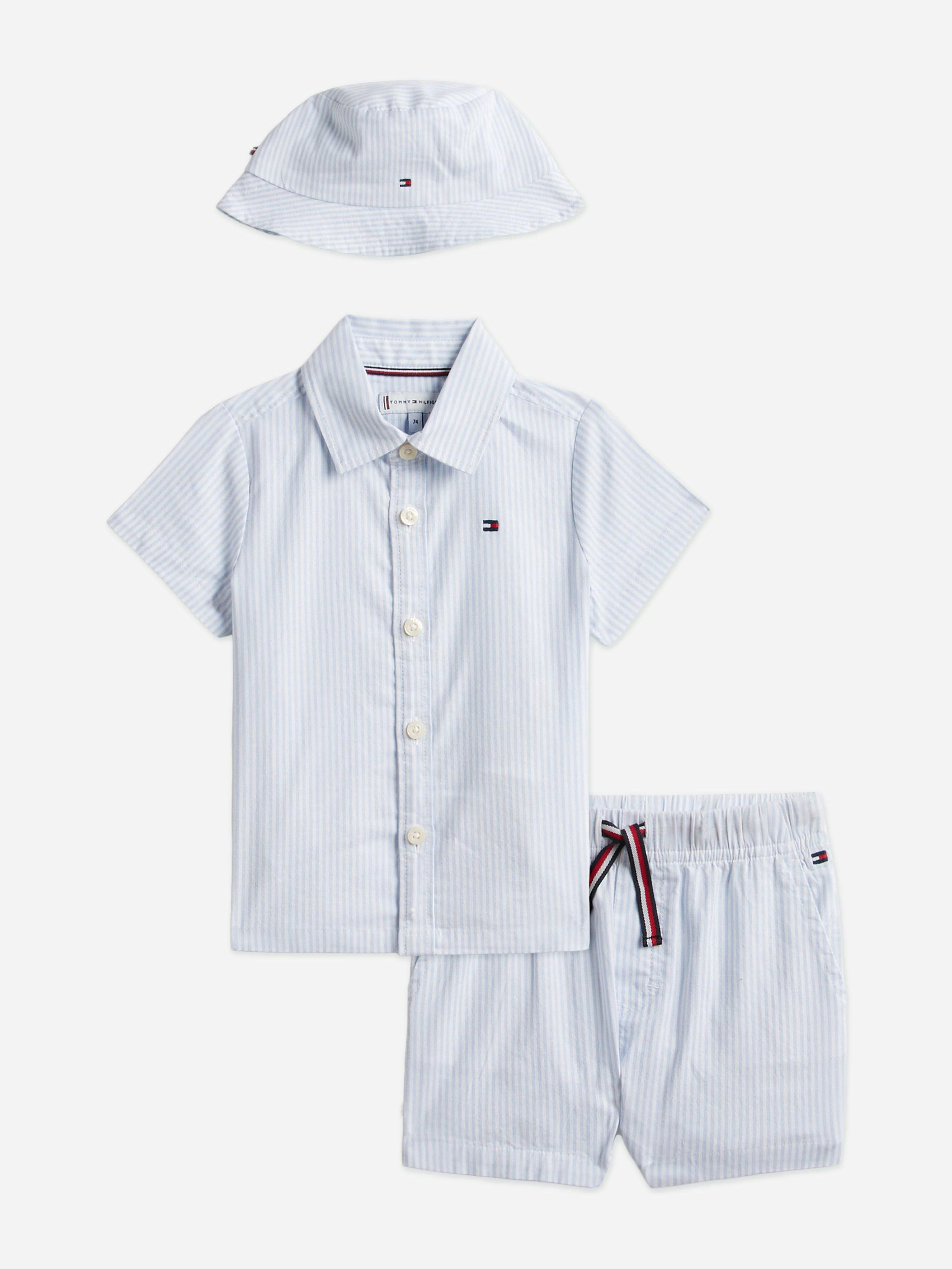 Tommy Hilfiger Men's Blue Baby Boys 3 Piece Ithaca Short Set In - Navy - 18 Months