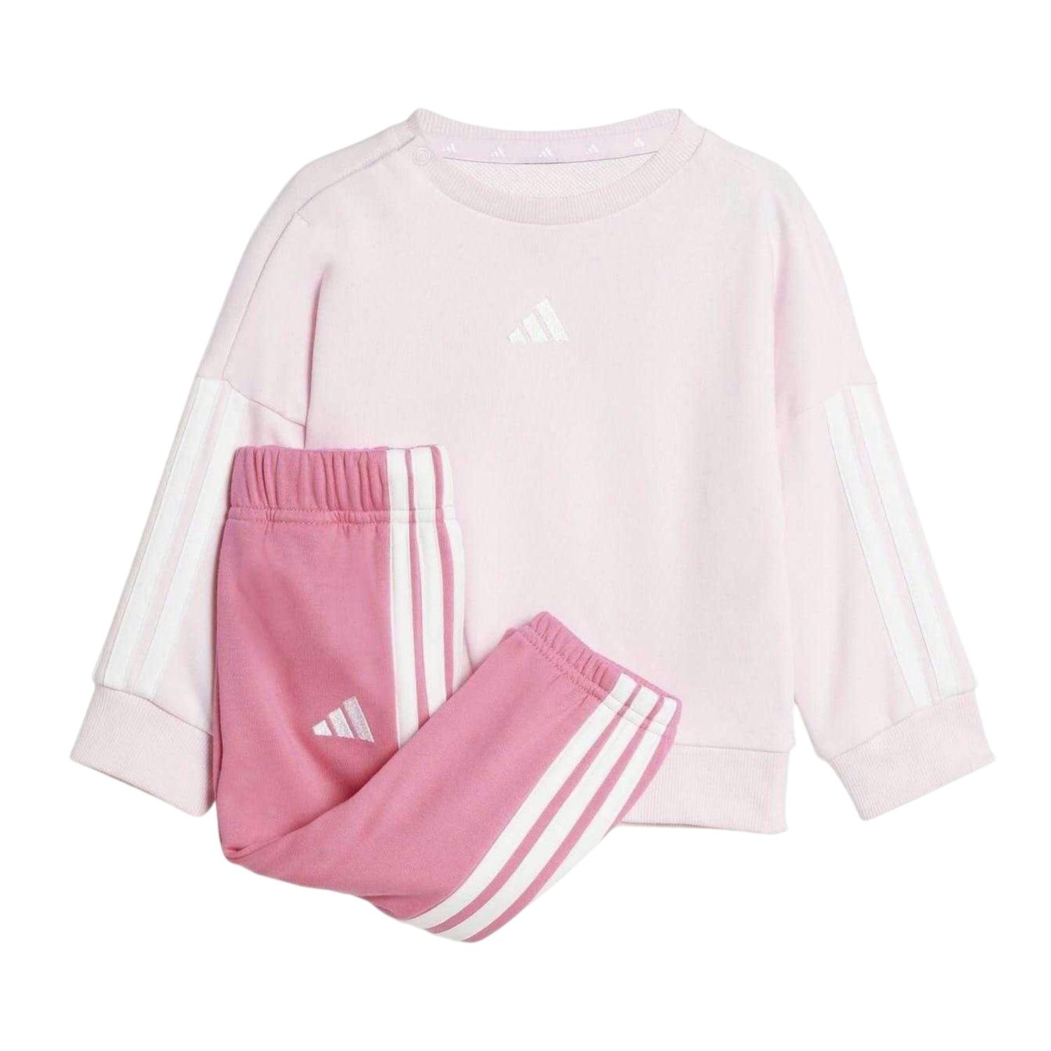 Adidas Pink/White Baby Bos French Terry Sweatshirt & Jogging Bottoms - 12-18 Months