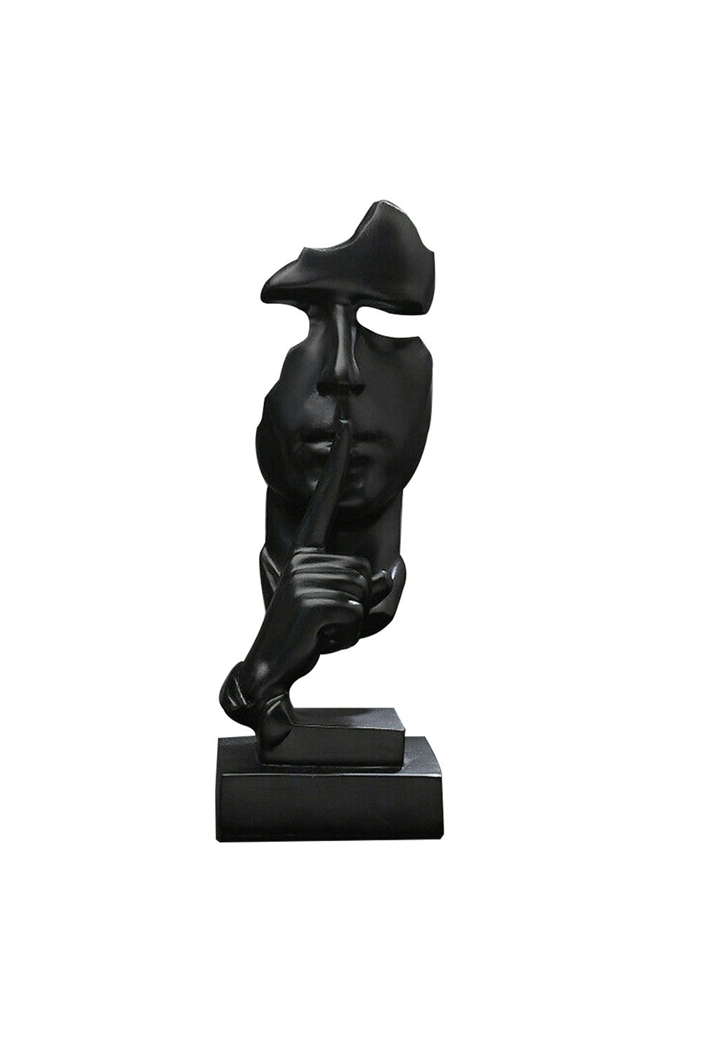 Rackhams Gold/Black Thinker Statue Silence Is Abstract Art Figurine