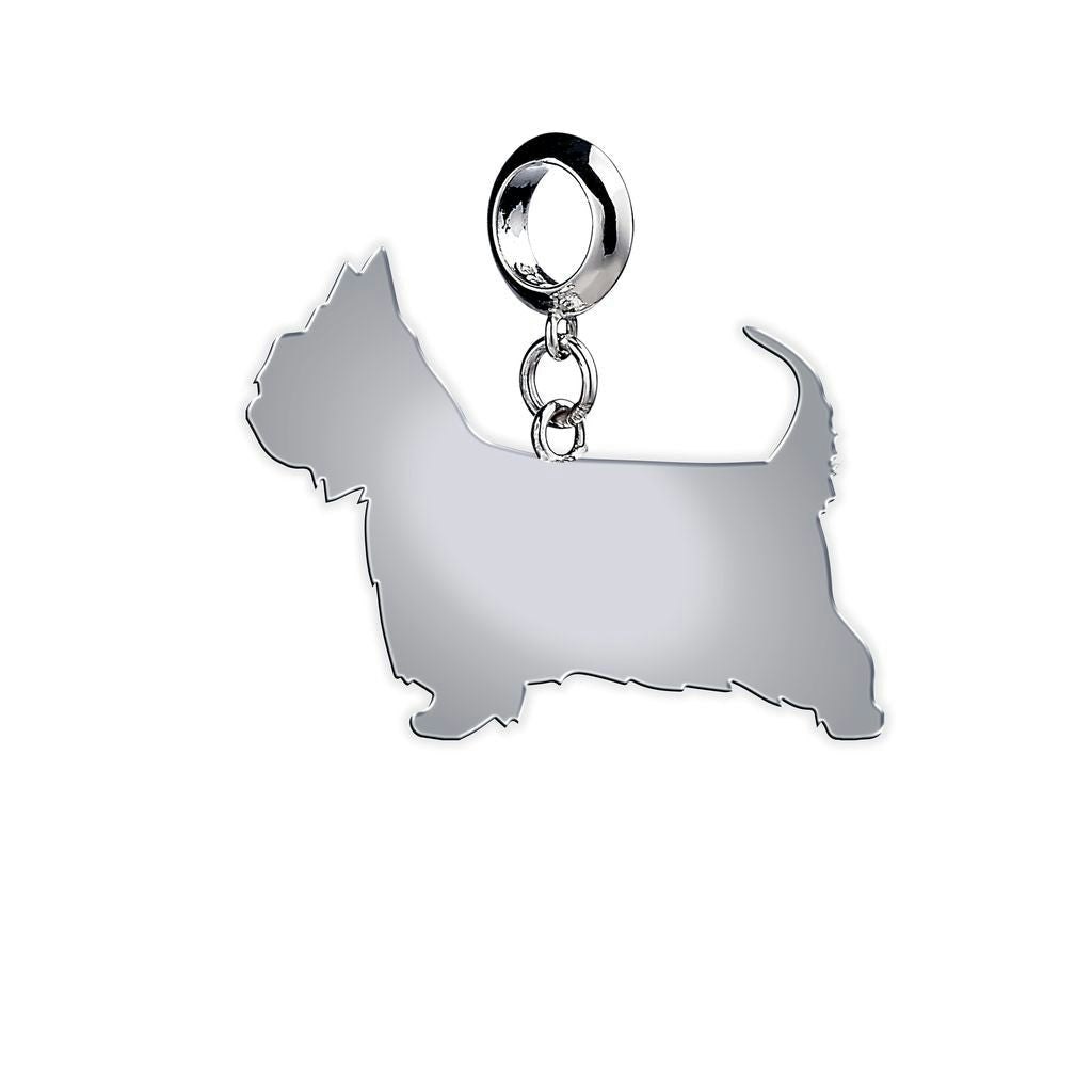 Mylee London Silver Australian Terrier Silhouette Charm - No - Slider Charm