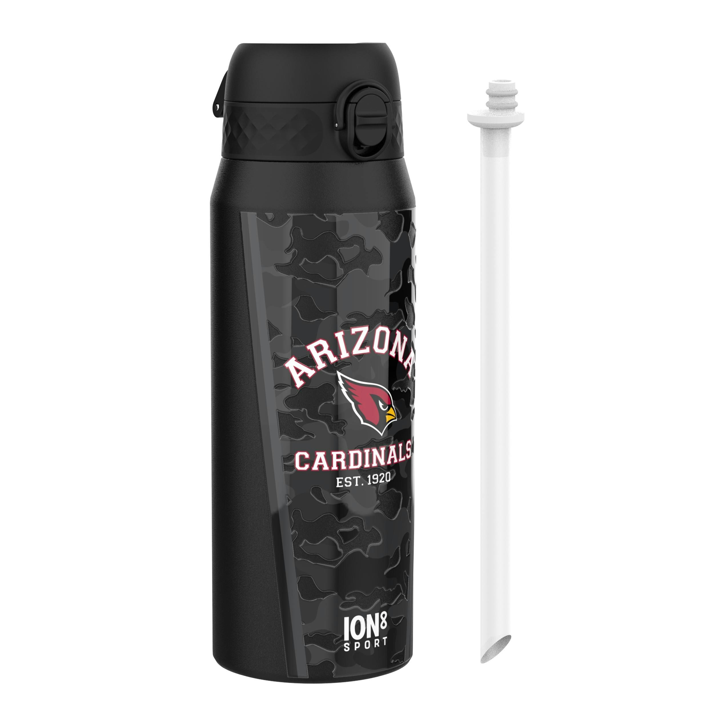 Rackhams Nfl X Ion8 Insulated Steel Water Bottle, Nfl Cardinals, 750Ml (24Oz)