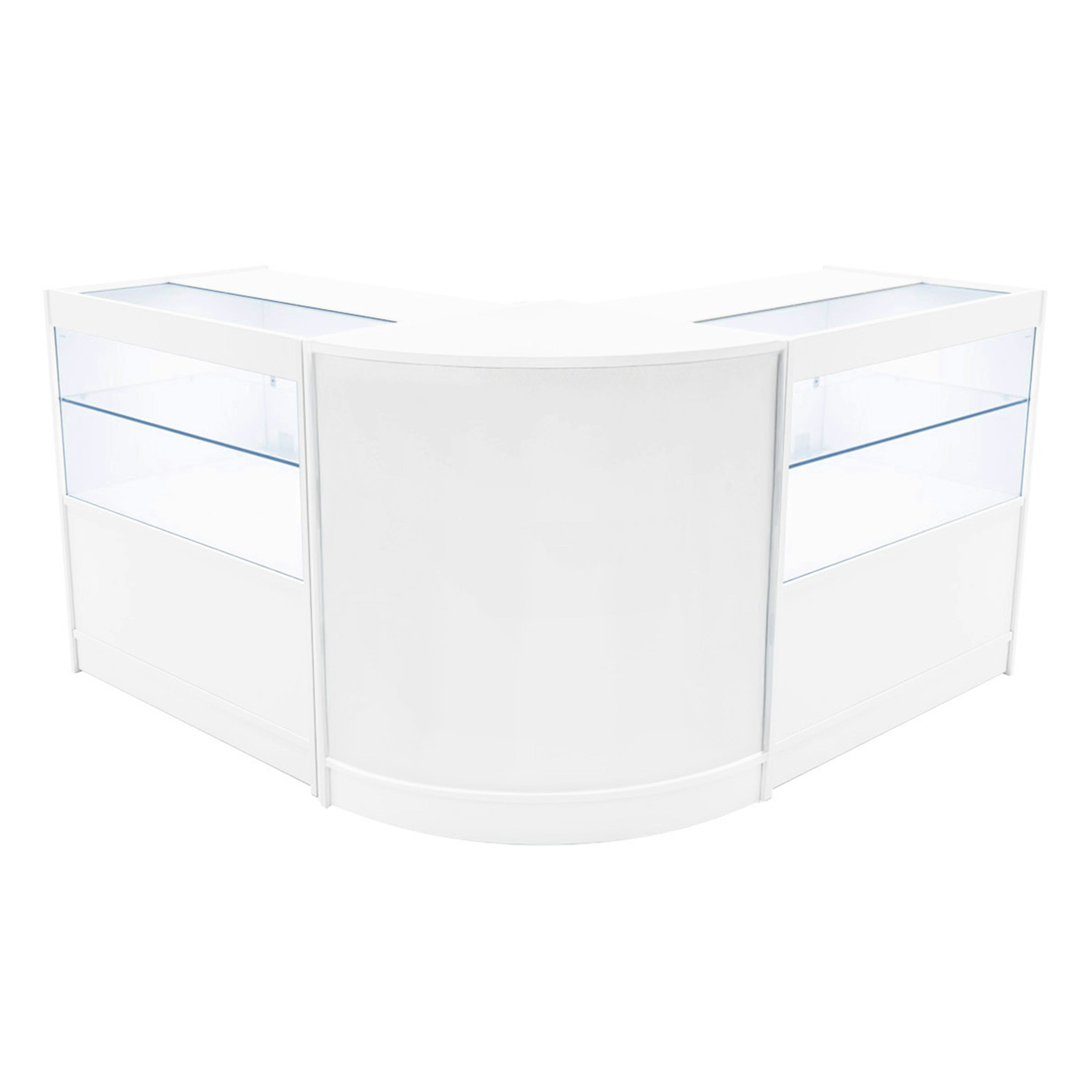 Rackhams White Selene Led Shop Counter Set Cm60 & 2 X C900