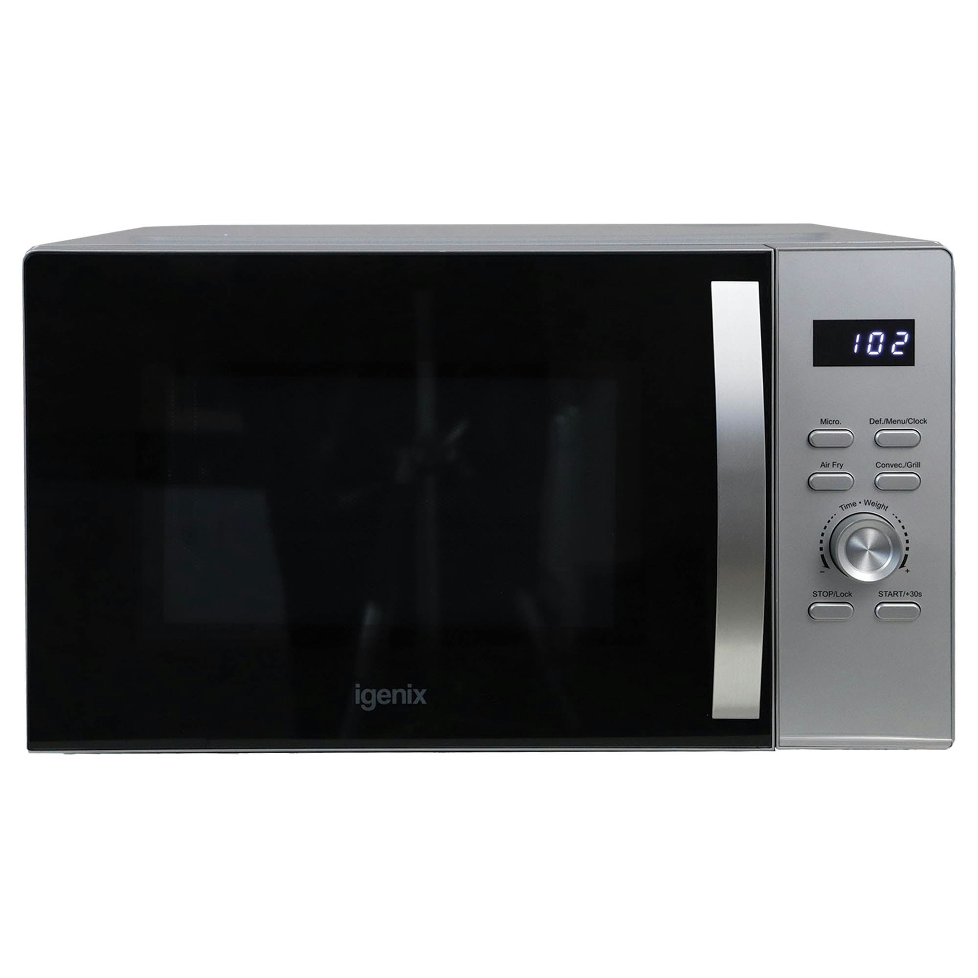 Igenix Silver Microwave With Air Fryer Function 28 Litre, 900W, Igmc02890s