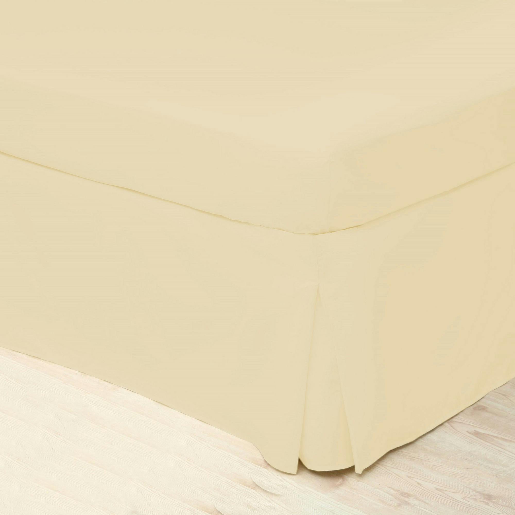 Belledorm Cream Easycare Percale Platform Valance - Kingsize - 50% Cotton/50% Polyester