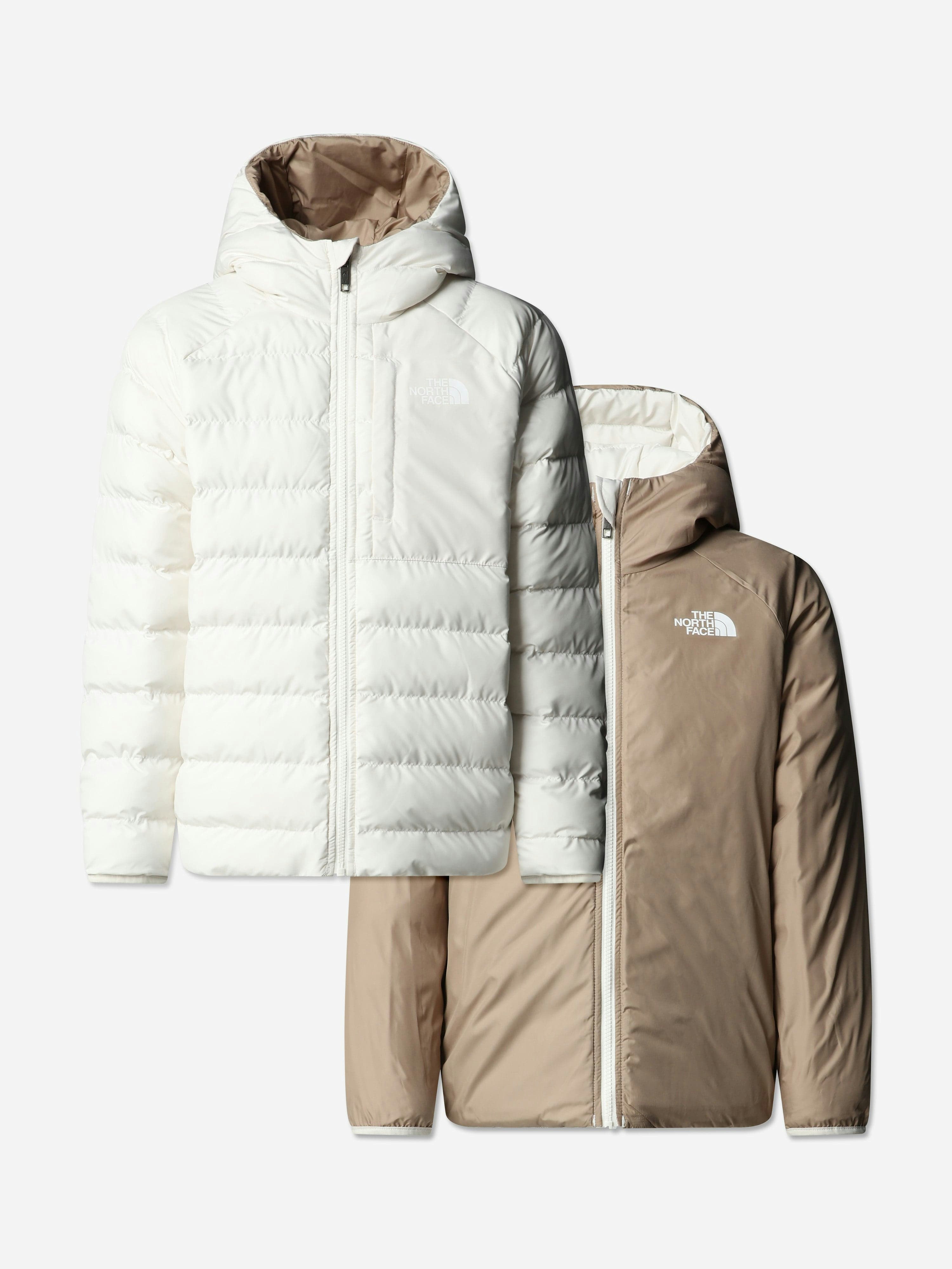 The North Face Girls White Reversible Perrito Hooded Jacket In - Xxl 18 - 20 Yrs