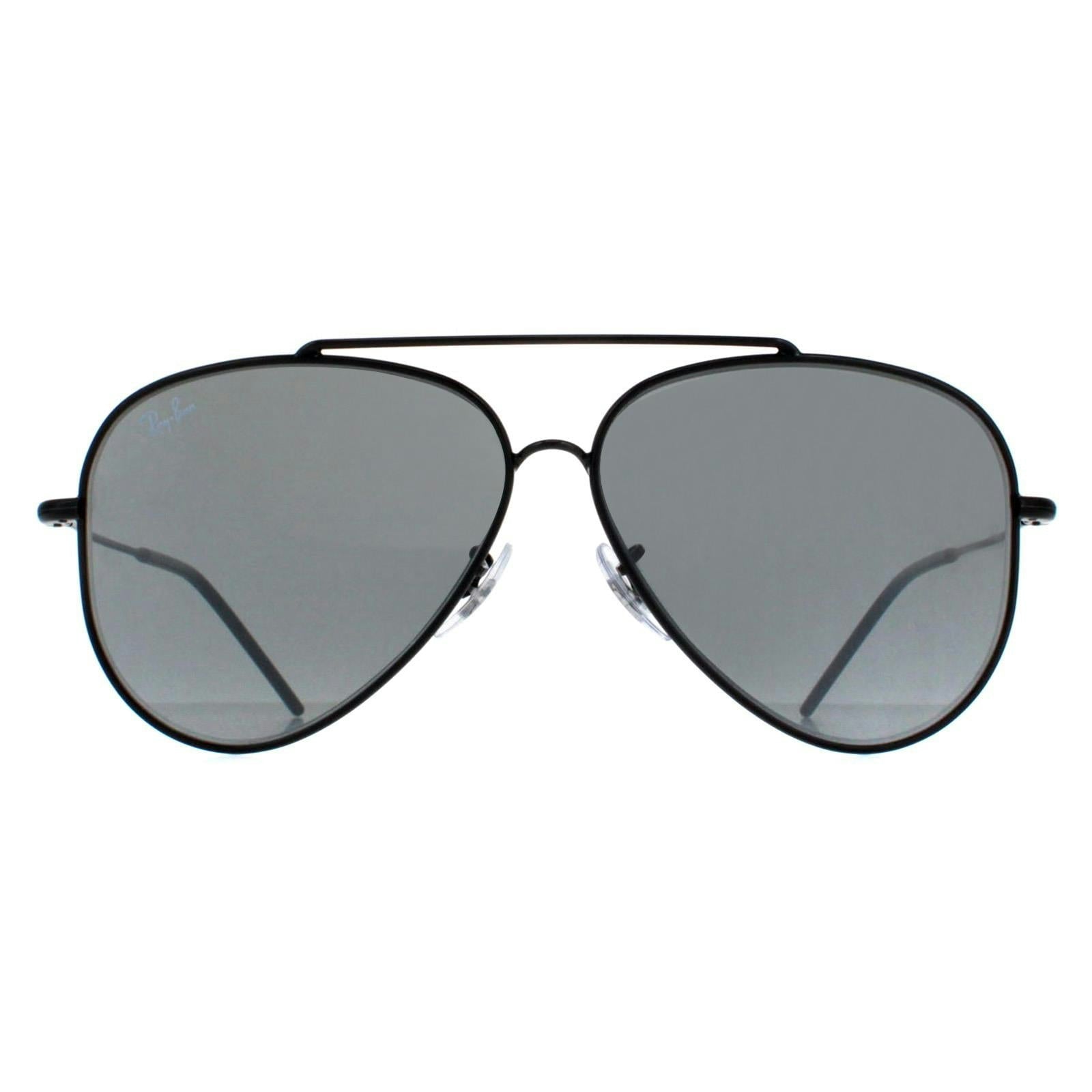 Ray-Ban Men's Black Aviator Silver Mirror Rb0101s Aviator Reverse - Image 6