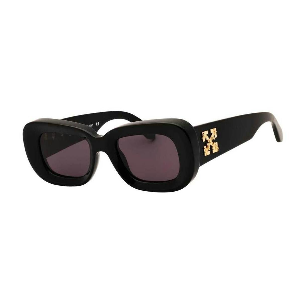 Off-White Men's White/Black Off- Sunglasses - Carrara/ - One Size - 100% Mixed