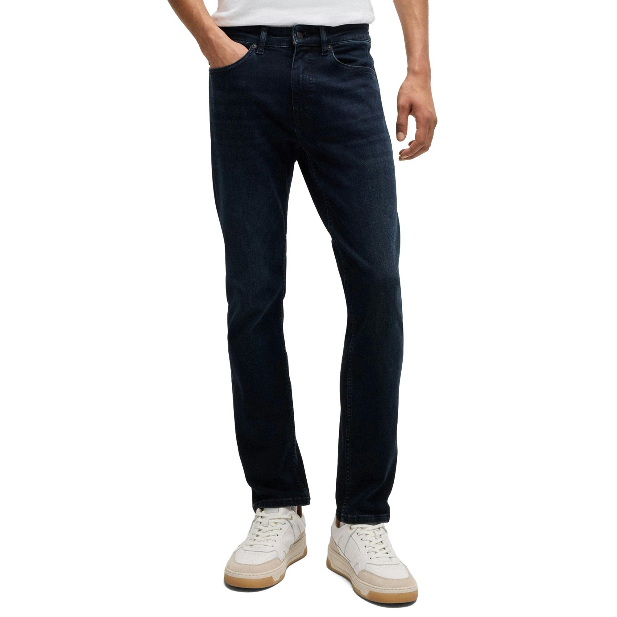 Boss Blue/Black Delaware Slim Fit Jeans - Slate Stretch - 30/32