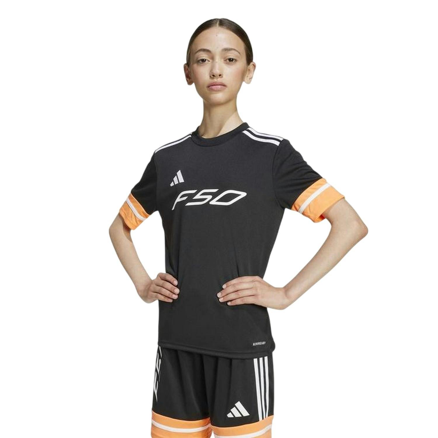 Adidas Black/Orange Kids F50 Training Jersey - 11-12 Years - 100% Polyester