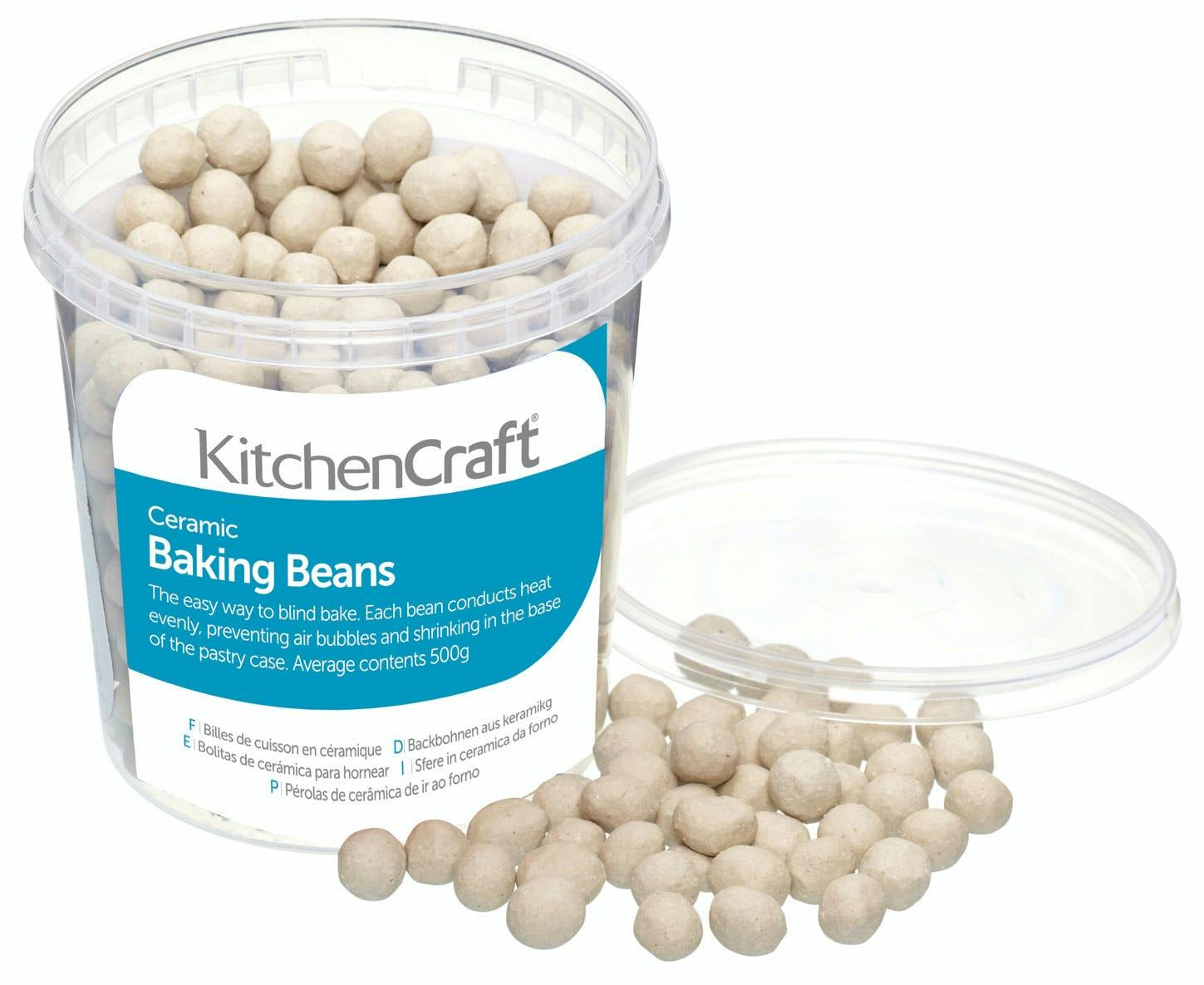 Rackhams White Tub Of Ceramic Baking Beans (500G) - Ceramic - Baking Accessories