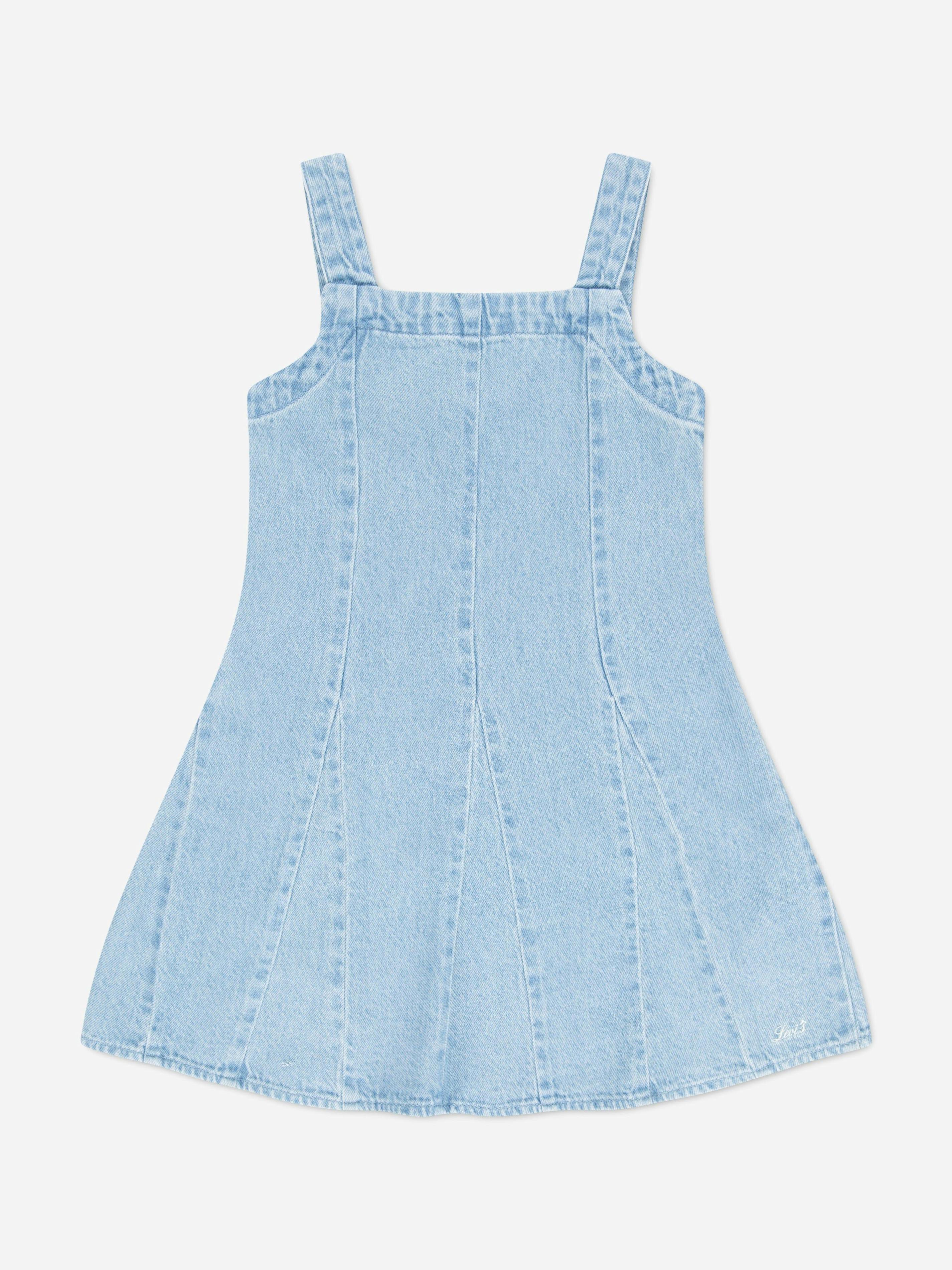 Levi's Kids Wear Girls Blue Levi's Godet Dress In - 16 Yrs