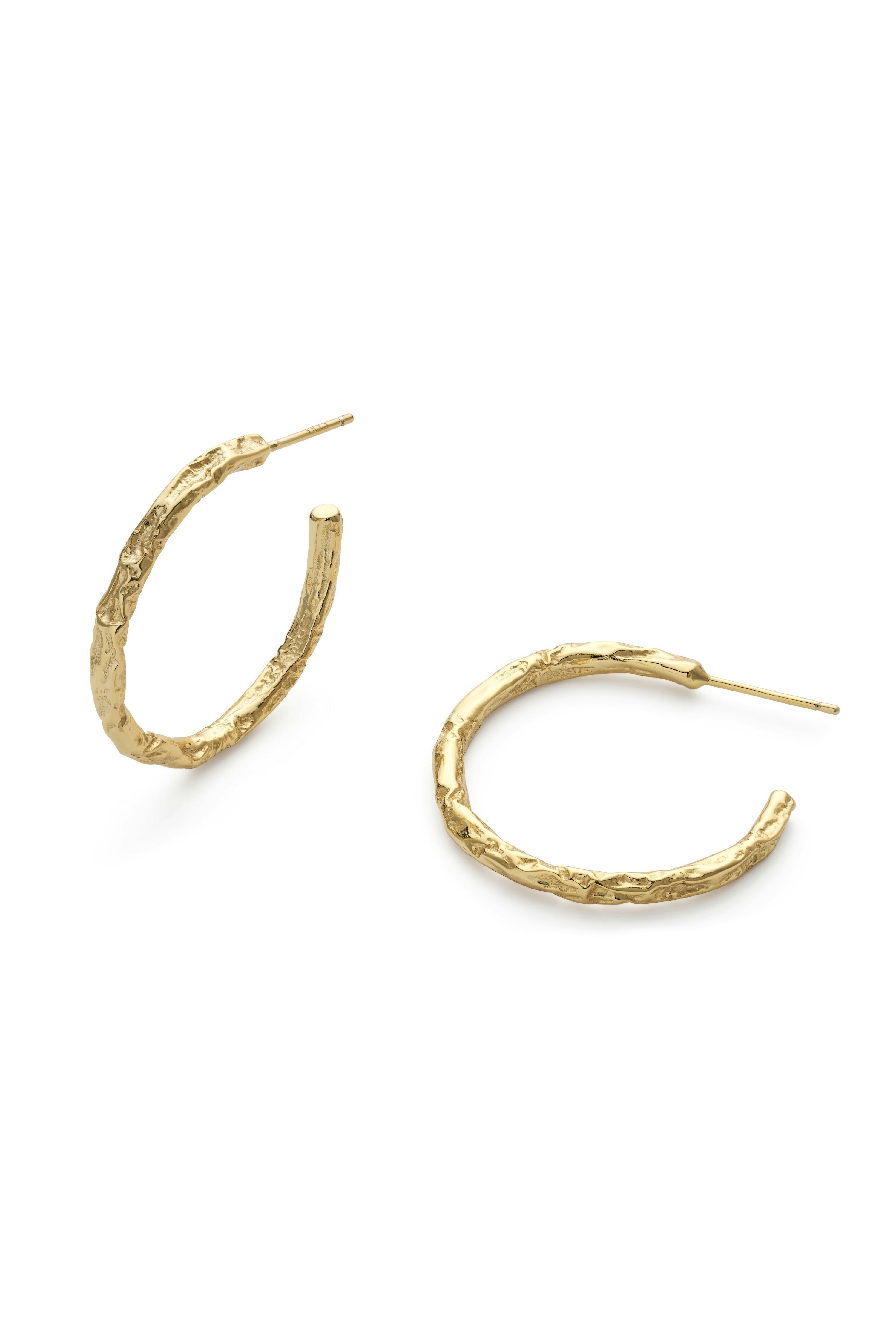 Elk & Bloom Gold 14K Medium Plated Thin Hoop Earrings - Yes Please