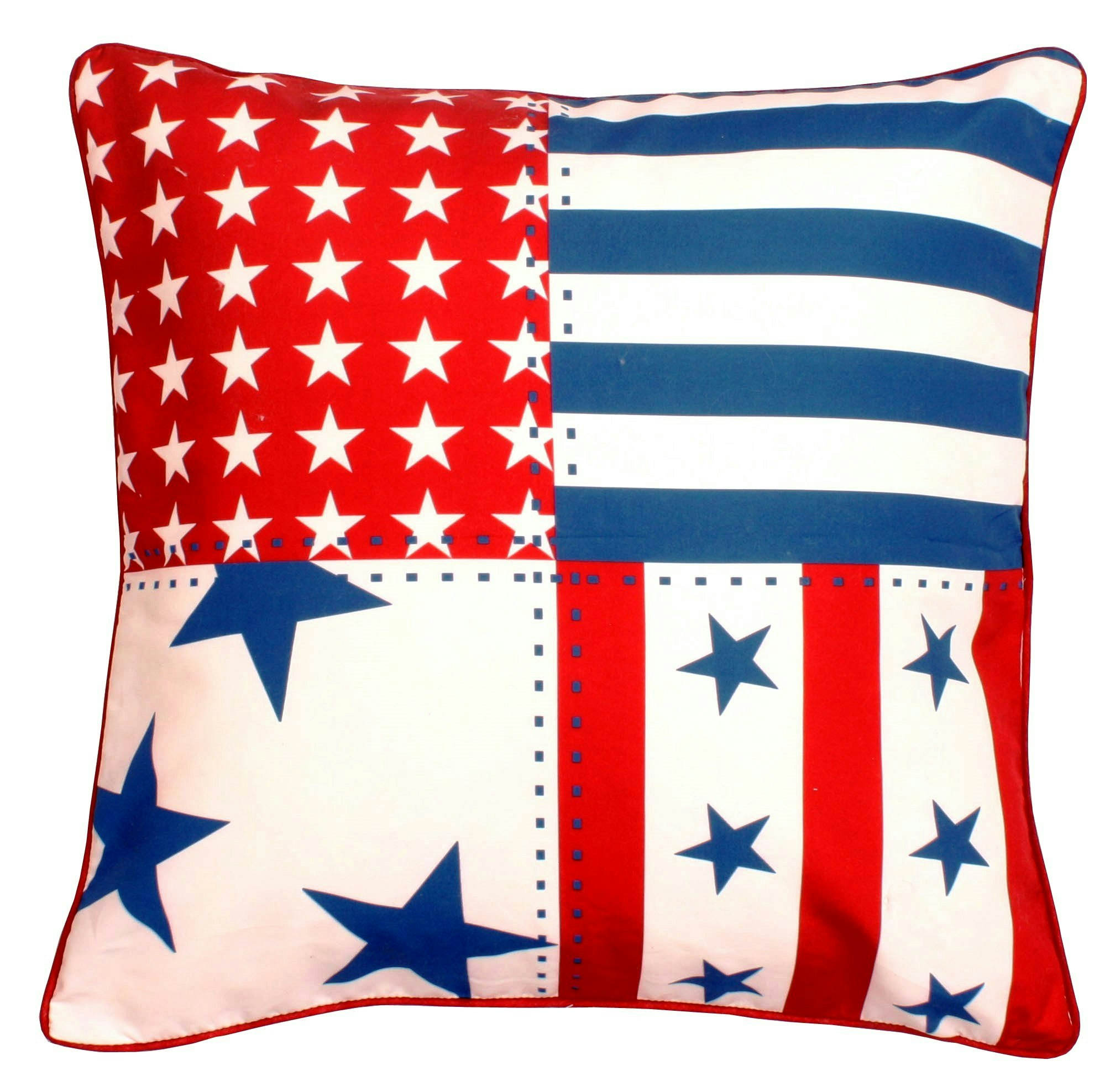 Rackhams Stars & Stripes Printed Cushion - 43Cm X 43Cm - Stars Stripes