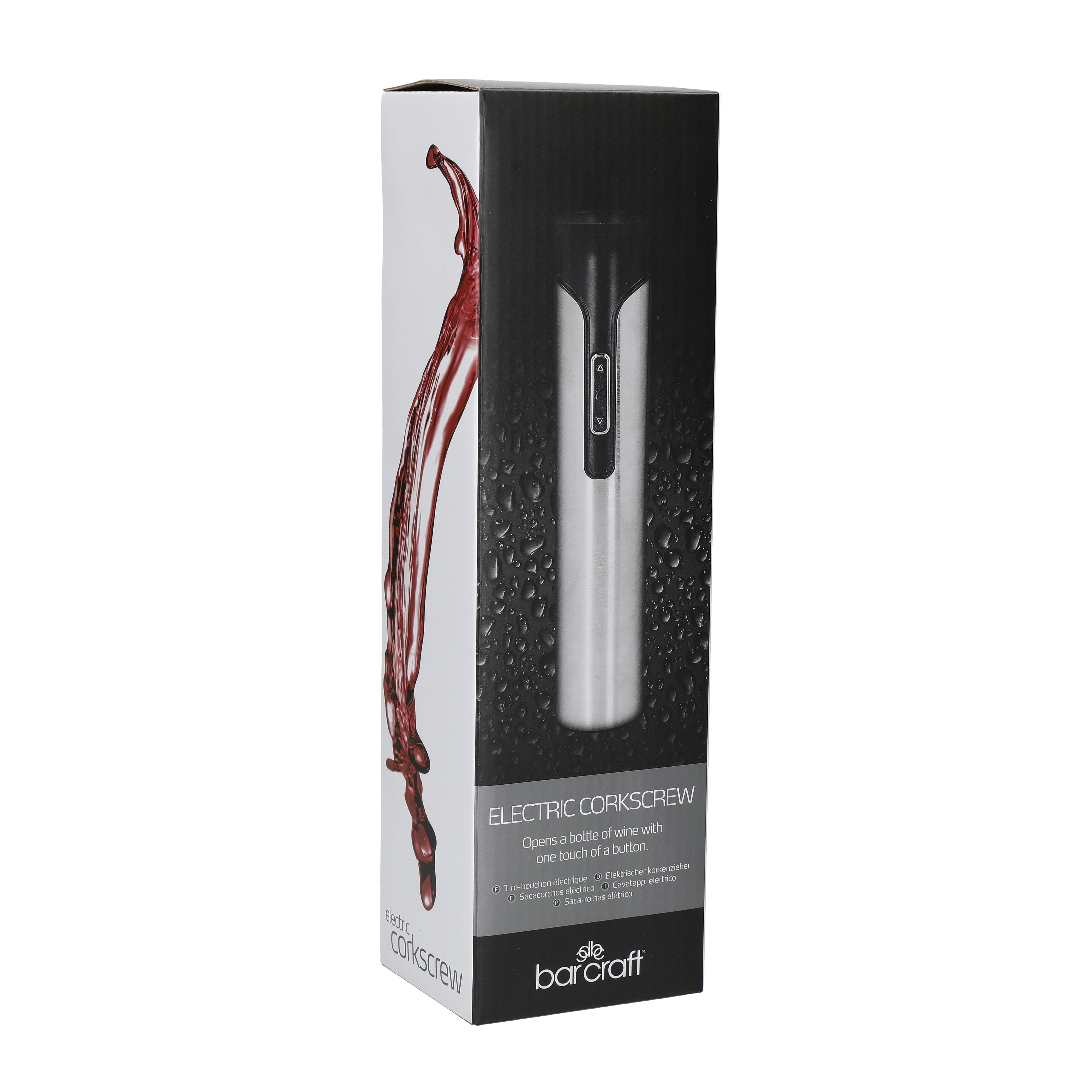 Rackhams Silver Electric Corkscrew - Stainless Steel - Corkscrew