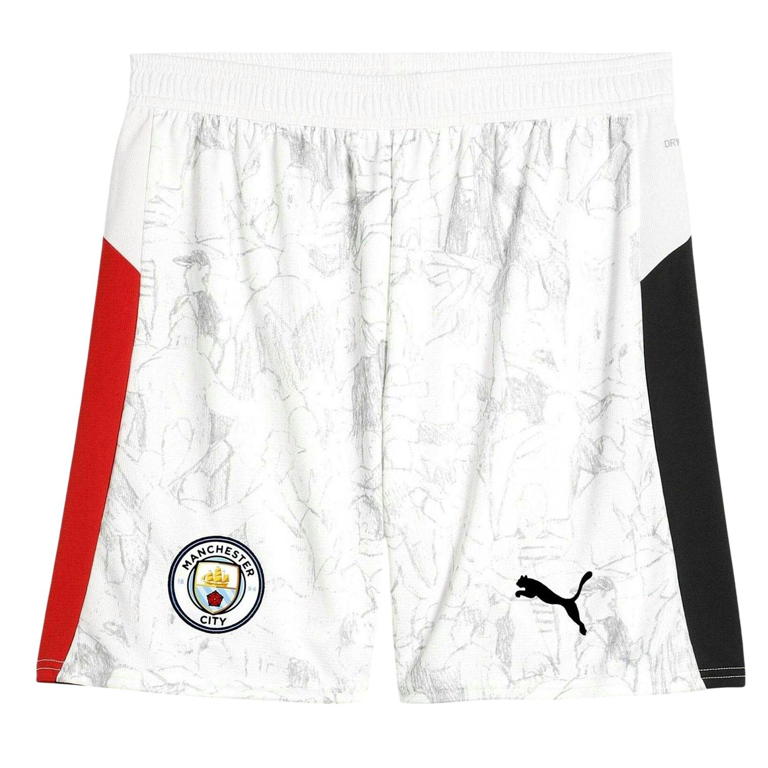 Puma Unisex White Adult Manchester City Fc Football Shorts - Xxl - 100% Polyester