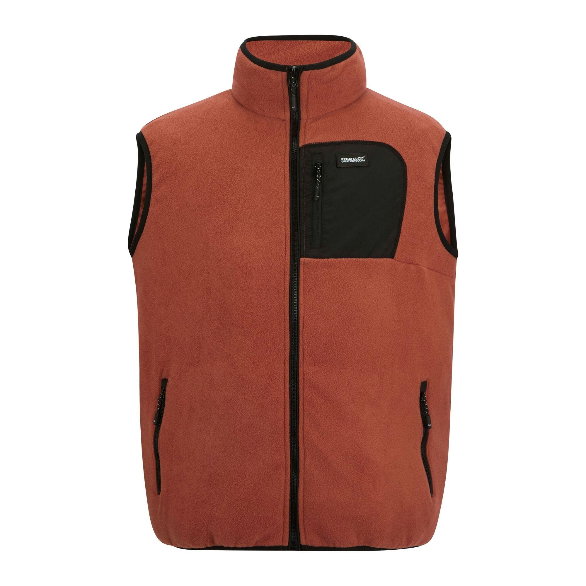 Regatta Men's Black Professional Frankie Fleece Gilet - Brick/ - Xl - Brick/ - 70% Polyester/30% Recycled Polyester