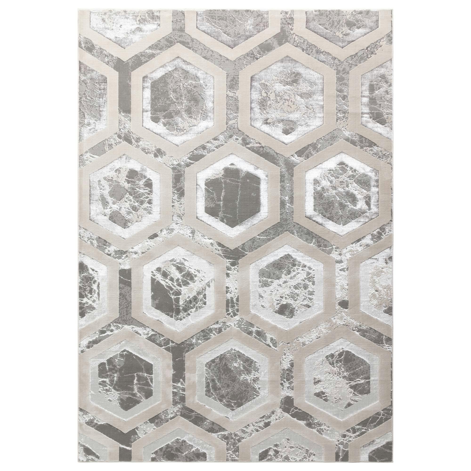Rackhams White Aurora Au12 Crystal Rug - 120X170cm