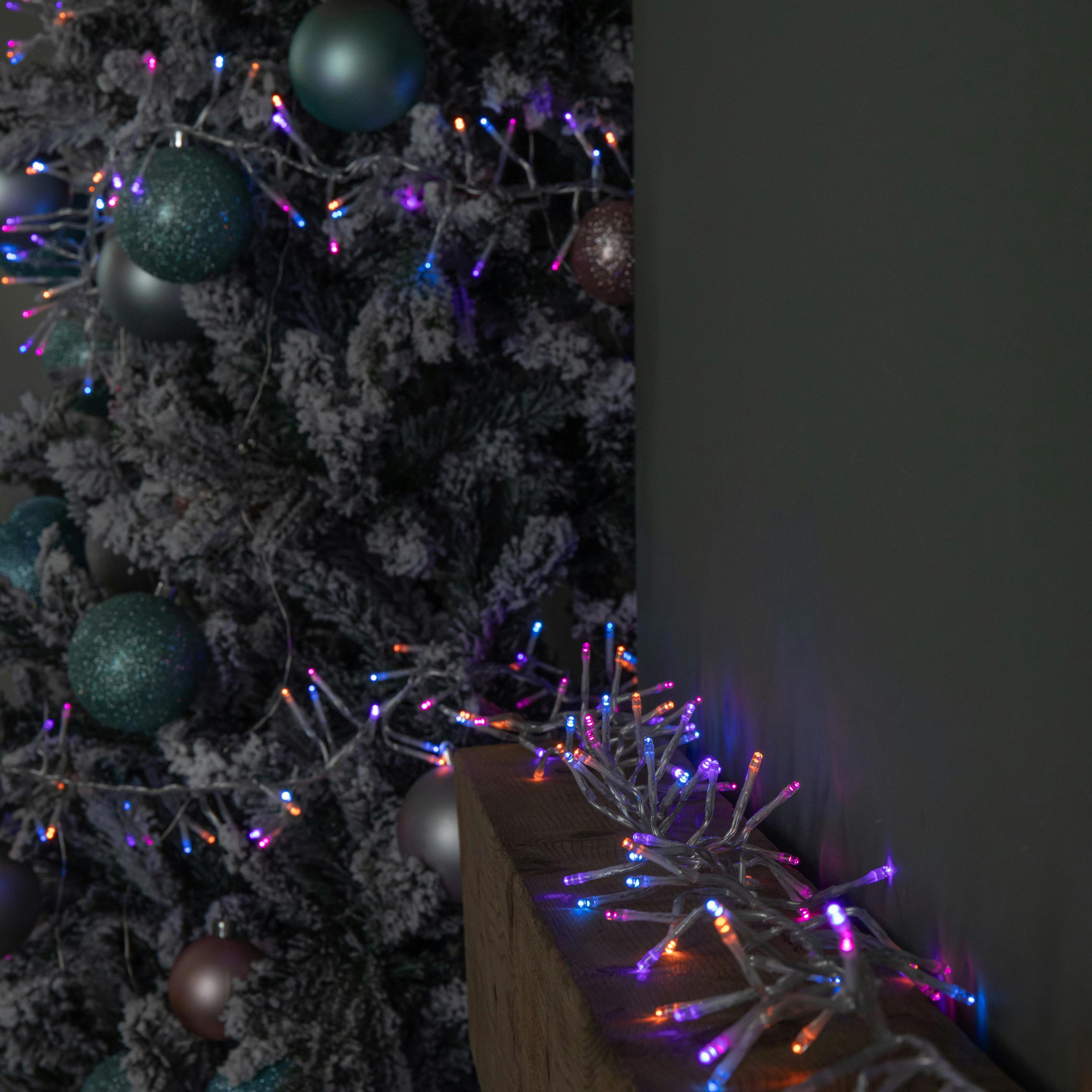 Samuel Alexander 720 Rainbow Led Clear Cable Christmas Cluster String Light 9.3M - Image 2