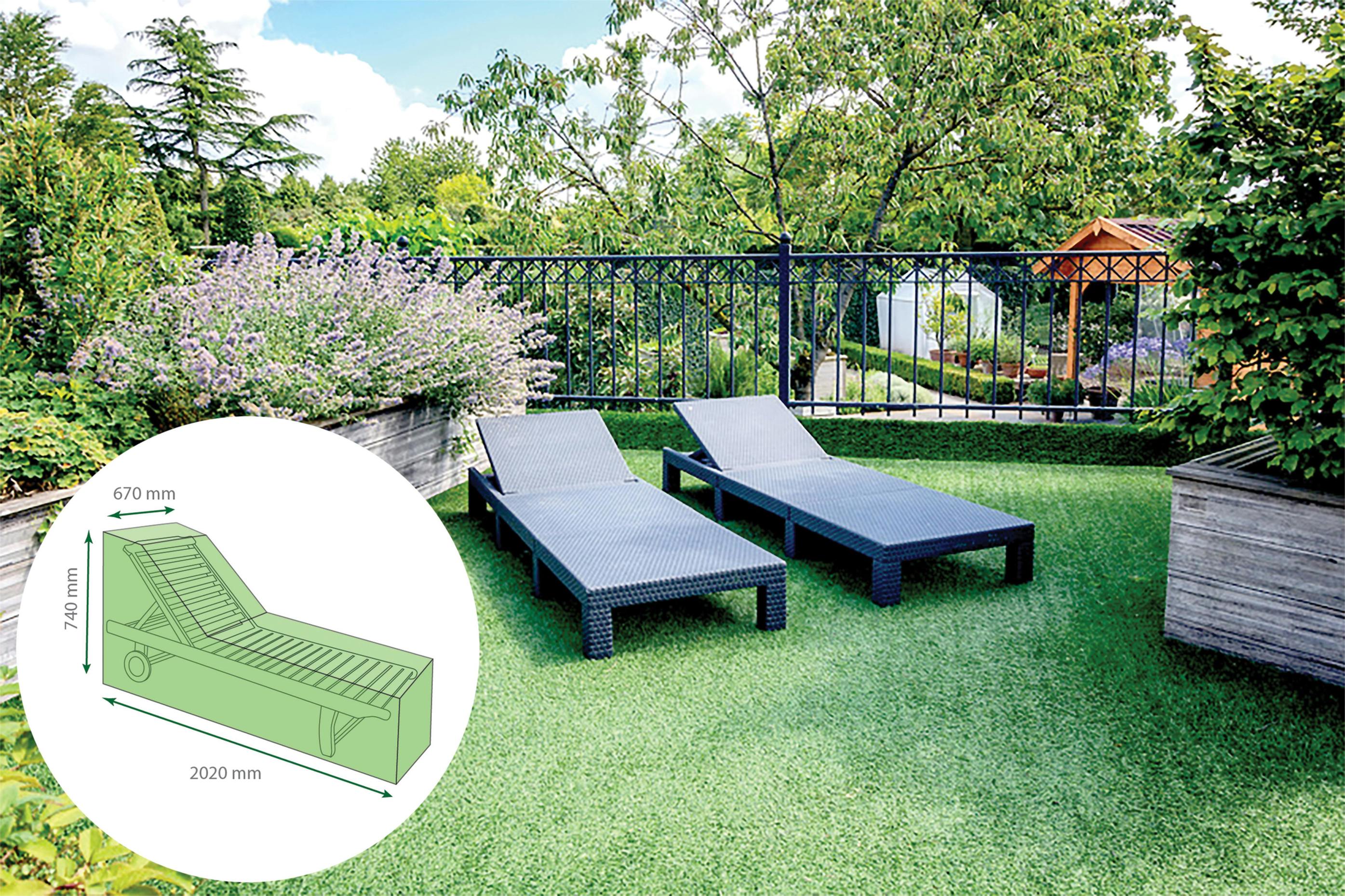 Rackhams Green Home And Garden Water Resistant Sun Lounger Cover