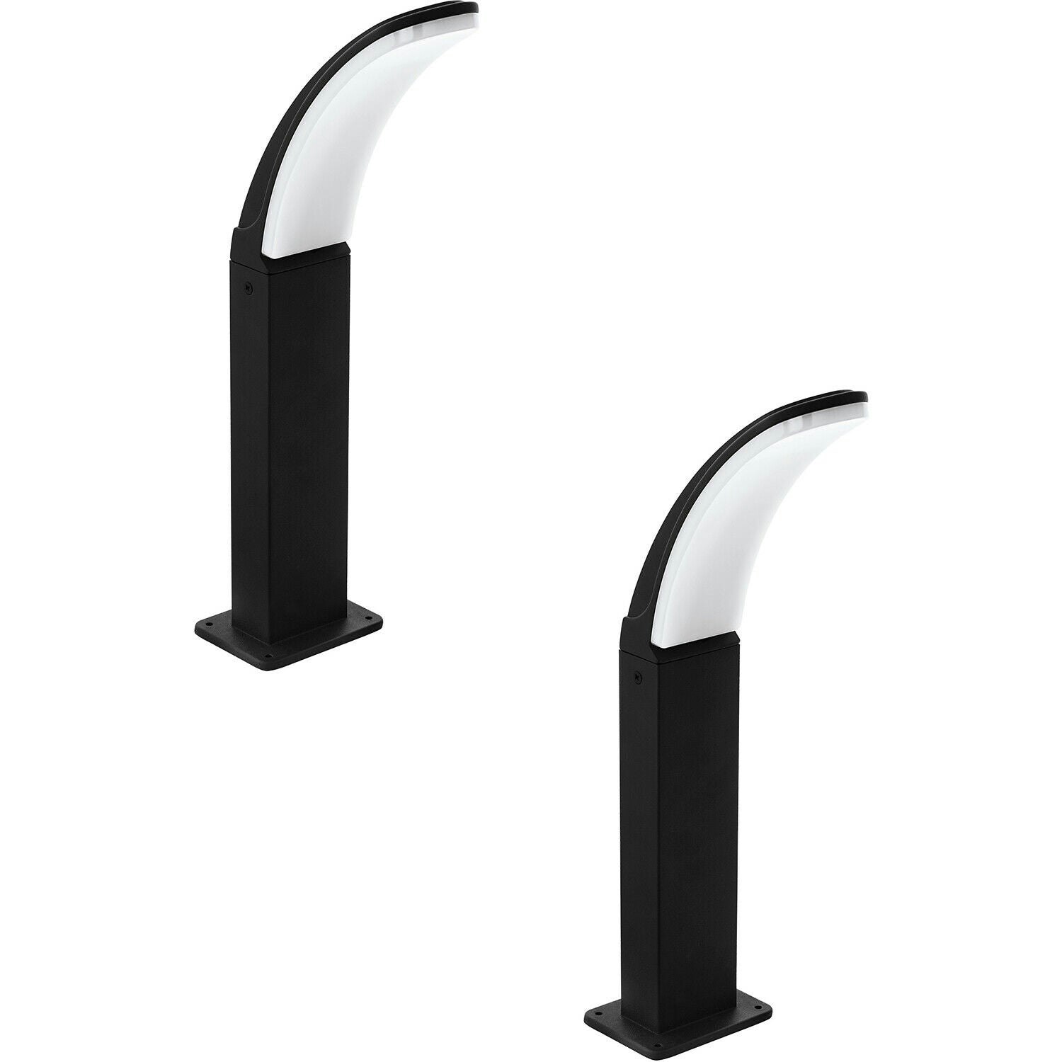 Rackhams Light/Black Pack Ip44 Outdoor Pedestal Aluminium 11W Led Wall Post Lamp Size 2
