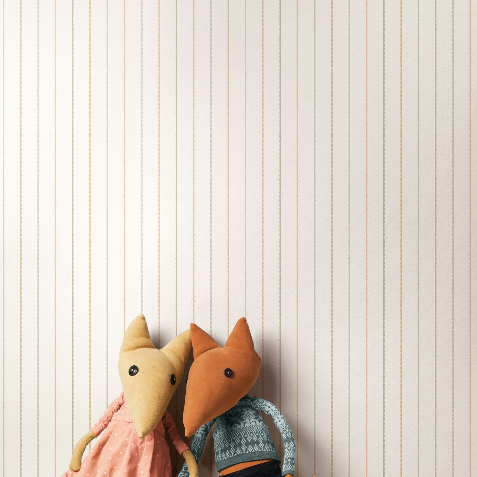 Rackhams Scallop Stripe - Linen & Straw Mix 10M Wallpaper