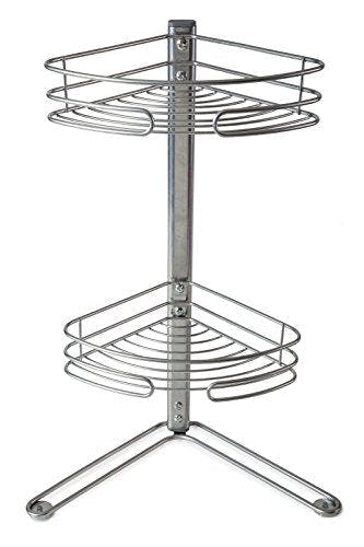 Blue Canyon 2 Tier Non Rust Corner Free Standing Shelf Storage Shower Bath Caddy Organiser Rack